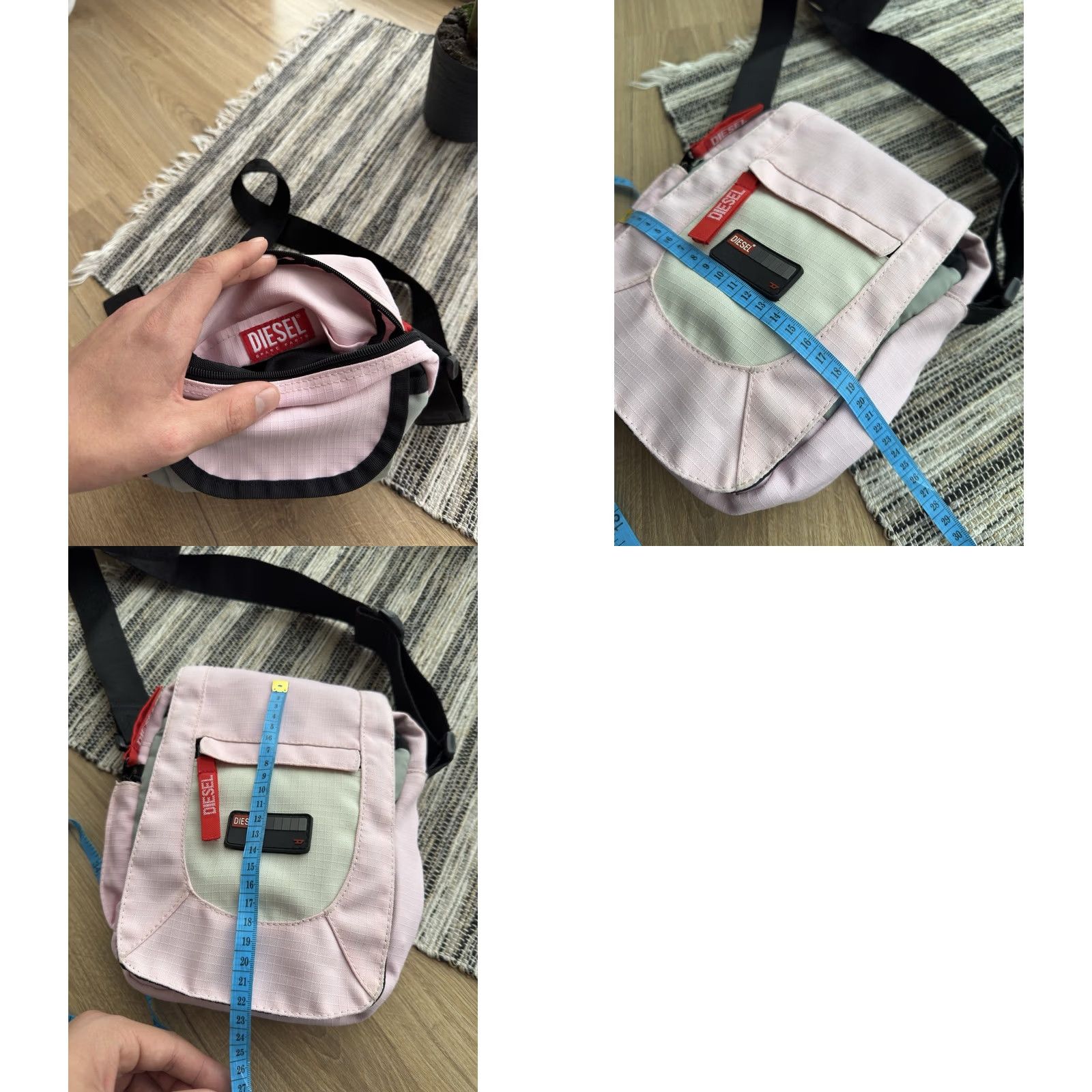 Diesel VINTAGE Diesel Crosboddy Rare Pink Shoulder Bag - Y2K Sling Massenger Bag, Unisex Adults, Medium Size ONE SIZE - 8 Thumbnail