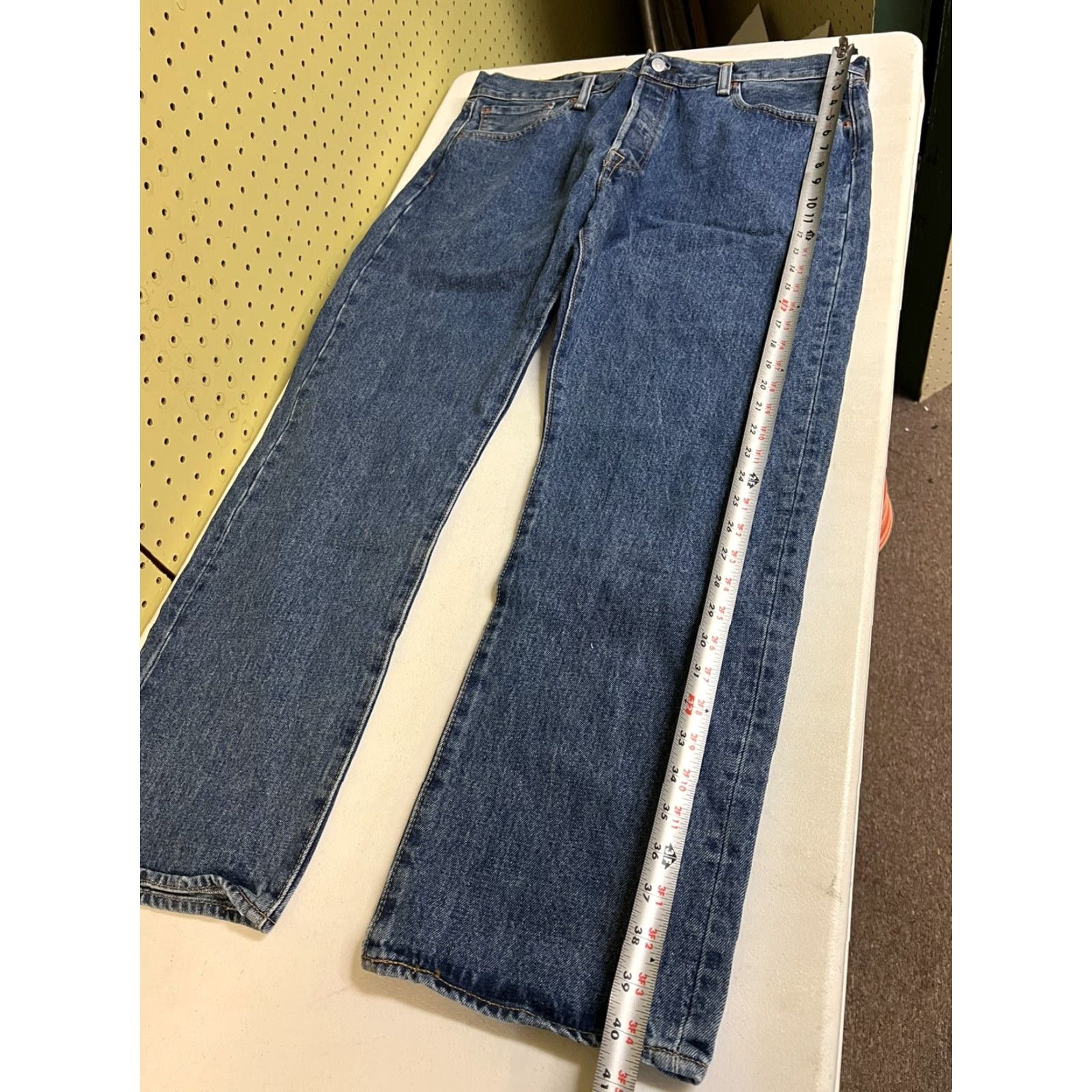 Levi's Levi's 501 Original Straight Jeans Mens 38x29 Medium Blue Denim Size US 38 / EU 54 - 8 Thumbnail