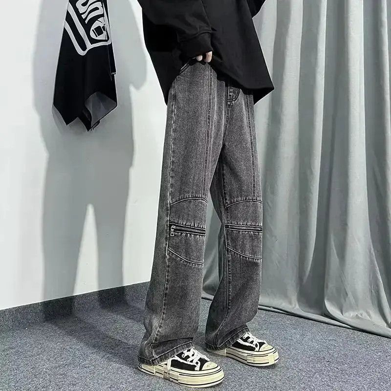 Japanese Brand Retro wide leg straight leg jeans Size US 32 / EU 48 - 1 Thumbnail