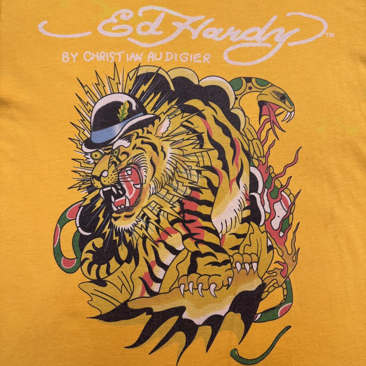 Ed Hardy Ed Hardy Christian Audigier Tiger snake crazy y2k tee skater Size US XL / EU 56 / 4 - 3 Thumbnail