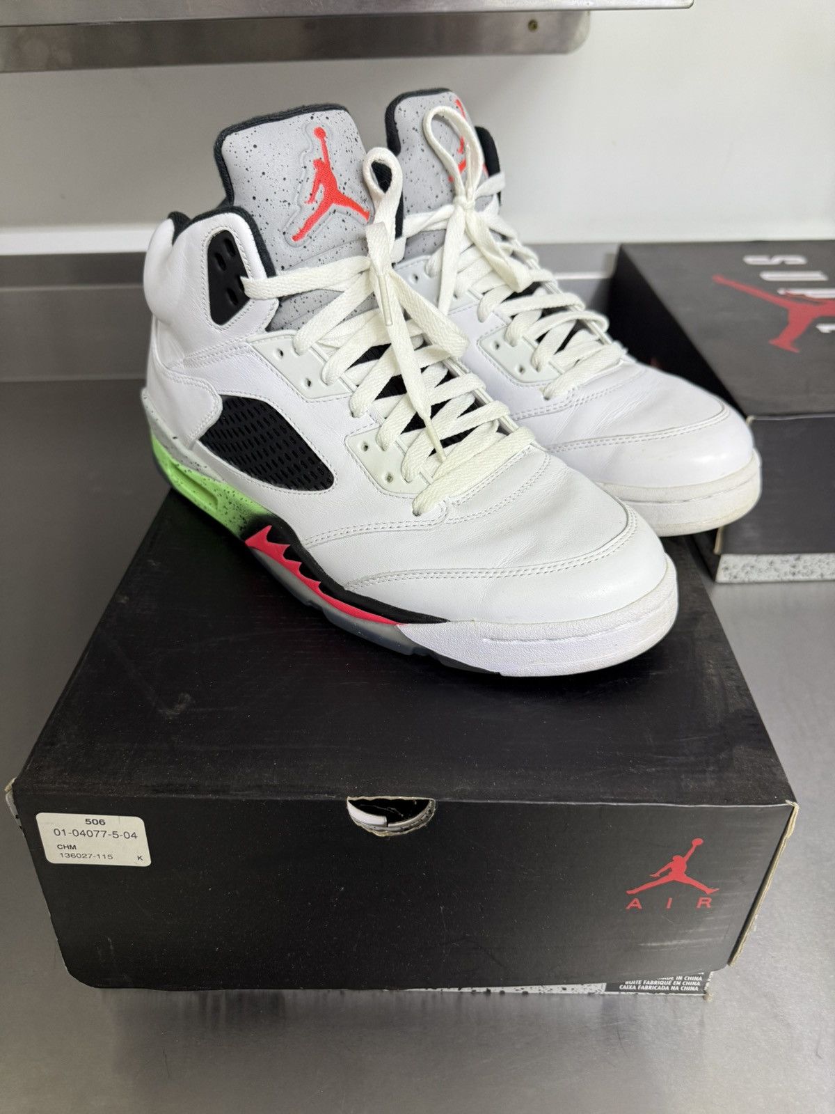 Jordan Brand Jordan 5 poison green Size US 11.5 / EU 44-45 - 1 Thumbnail