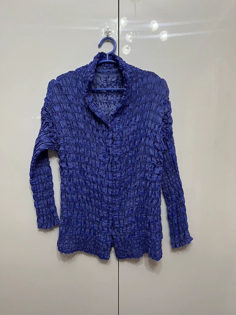 Issey Miyake Issey Miyake size:2 Blue main line rubber band pleated str Size M / US 6-8 / IT 42-44 - 1 Thumbnail