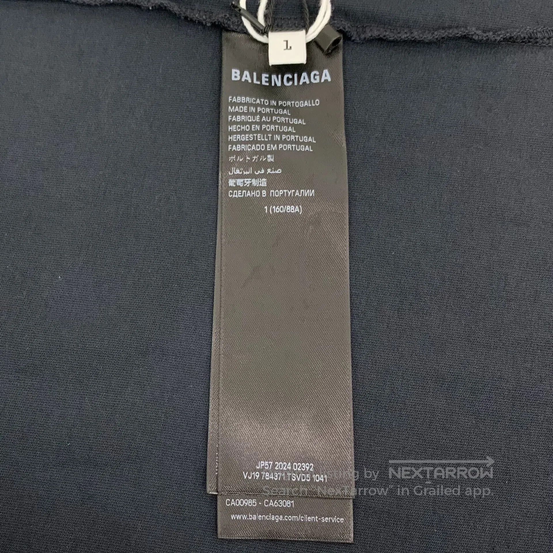 Balenciaga Balenciaga Black logo letter distressed short-sleeve dress Size S / US 4 / IT 40 - 9 Thumbnail