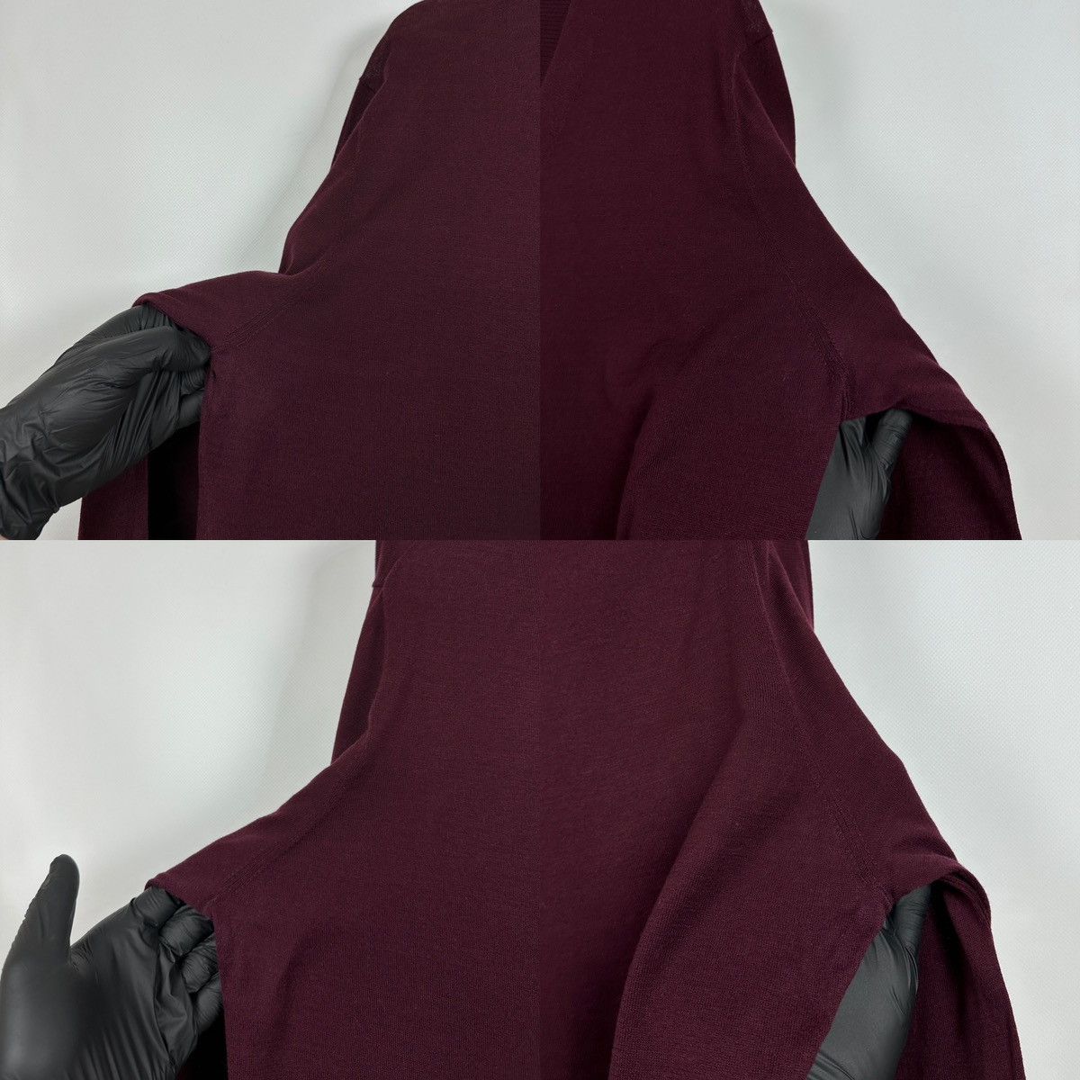 Dries Van Noten Dries Van Noten Burgundy V-Neck Lightweight Sweater Pullover Size US XL / EU 56 / 4 - 21 Thumbnail