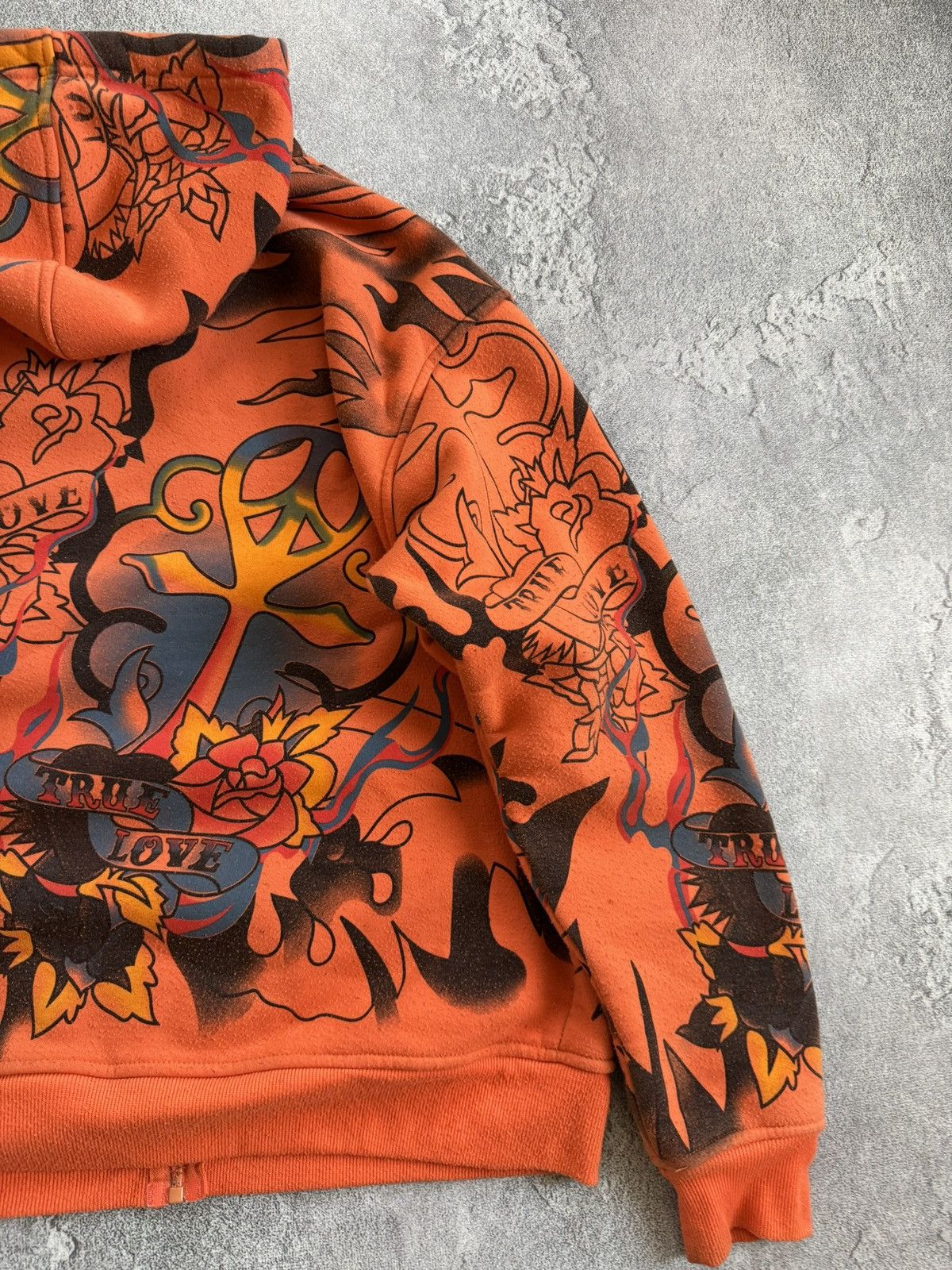 Ed Hardy True Love all printed tattoo rhinestones skeleton hoodie zip Size US L / EU 52-54 / 3 - 16 Thumbnail