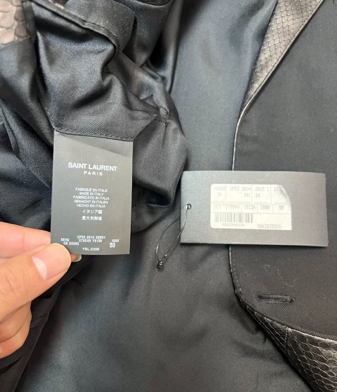 Saint Laurent Paris × Yves Saint Laurent Saint Laurent SLP authentic 14 skin sword collar suit Size US L / EU 52-54 / 3 - 5 Thumbnail