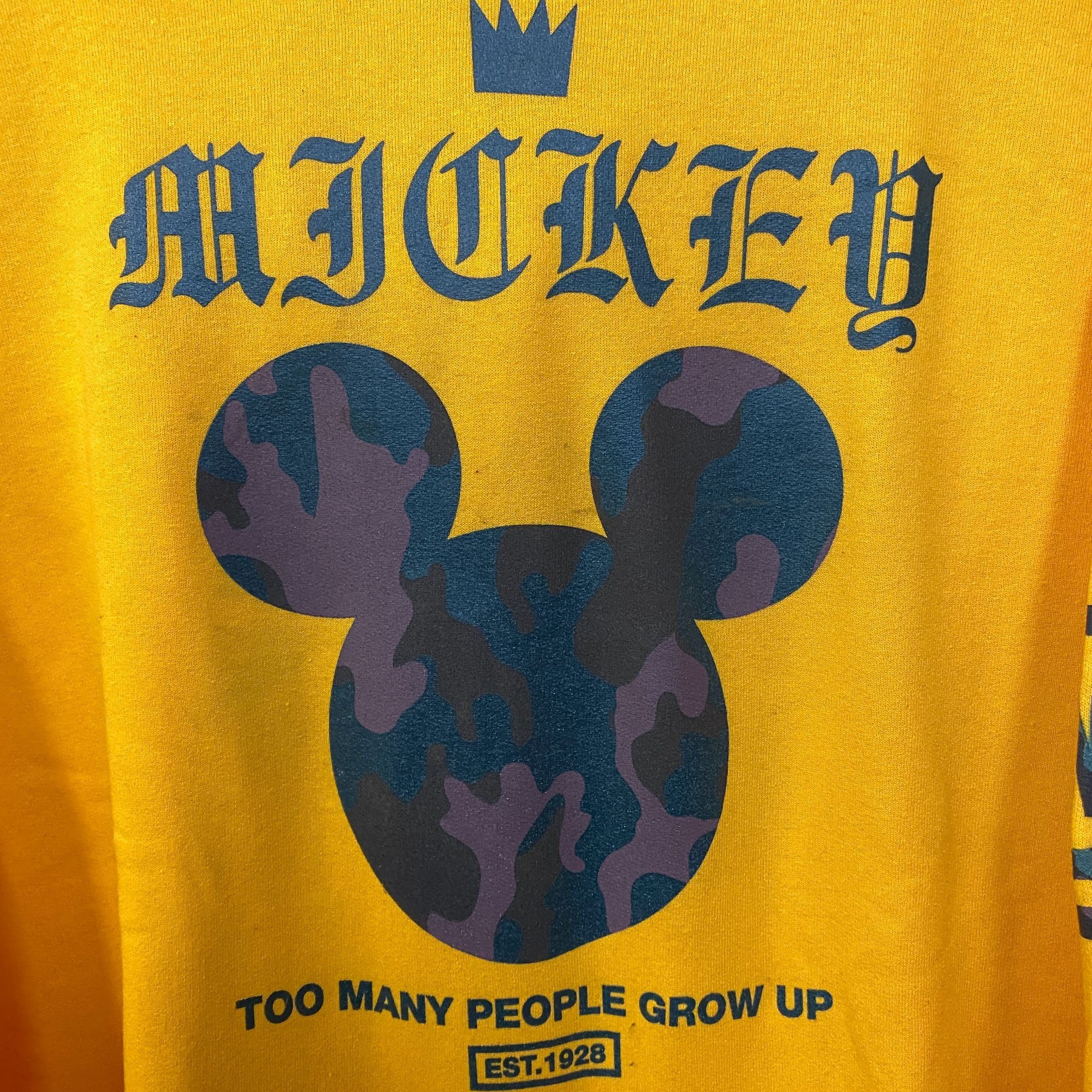 Disney Mickey Mouse logo Too Many People Grow Up Hoodie size Large Size US L / EU 52-54 / 3 - 4 Thumbnail