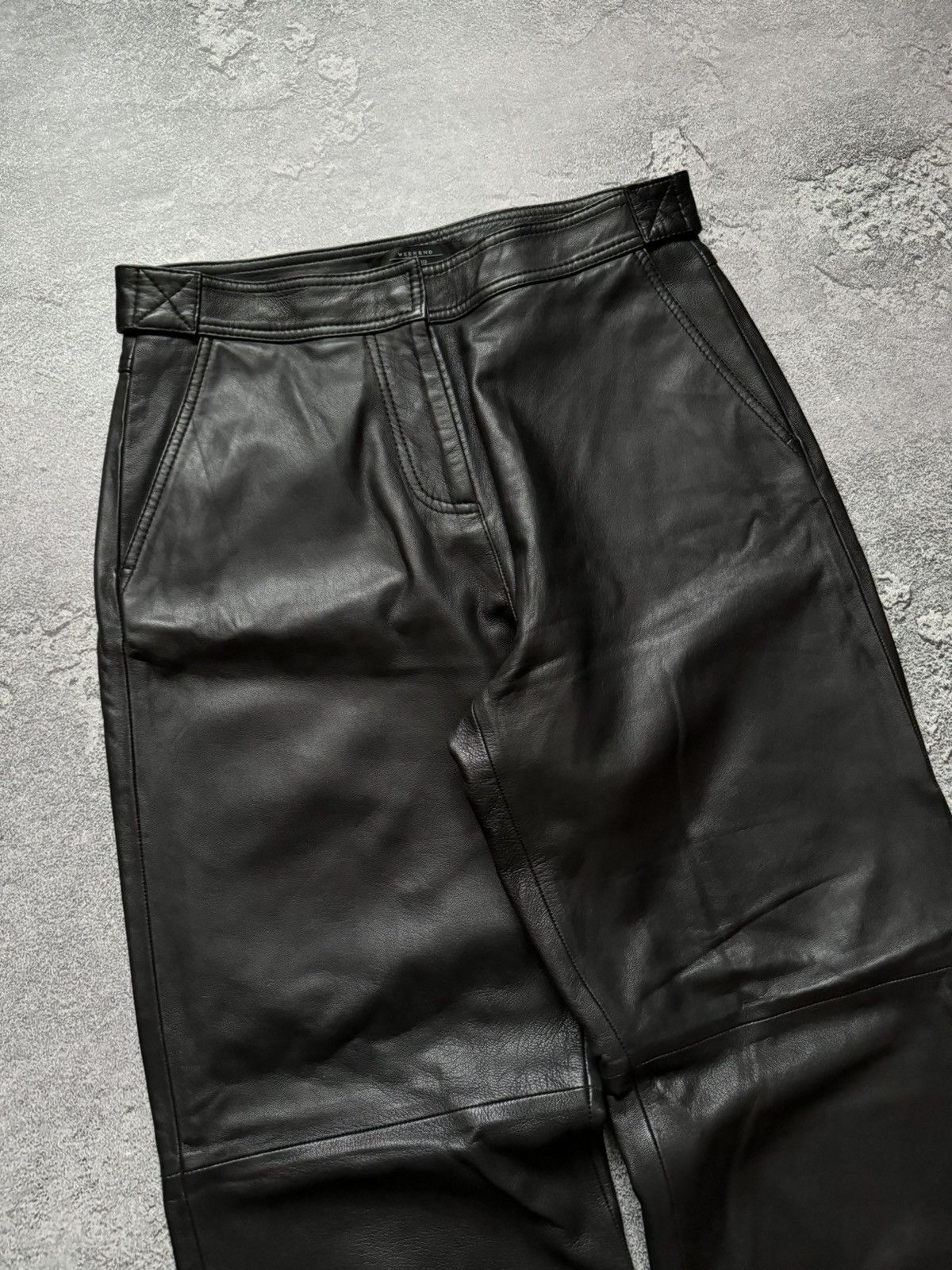 Designer × Max Mara × Weekend Max Mara Weekend Max Mara USA6/FB38/GB8 leather pant trouser chino Size 28" / US 6 / IT 42 - 9 Thumbnail