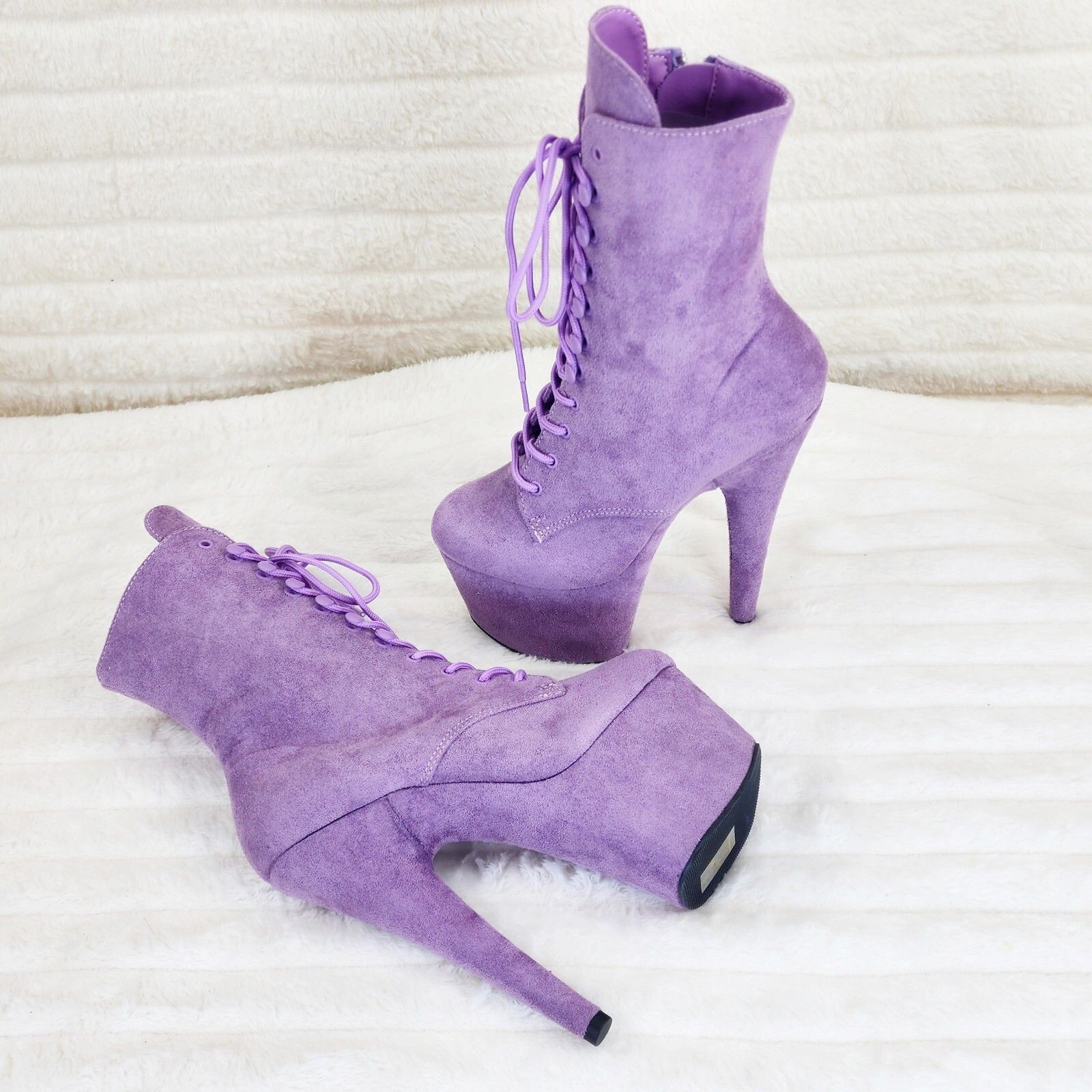 Other Adore 1020FS Lavender Lilac Purple Faux Suede 7" Heel Platf Size US 6 / IT 36 - 3 Thumbnail