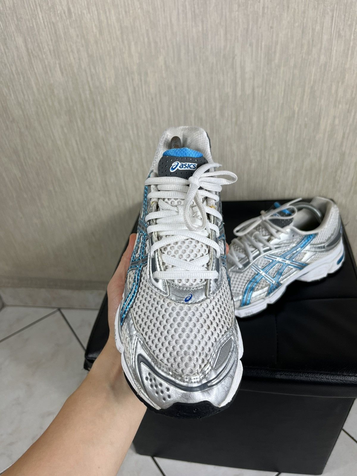 Asics × Vintage Vintage Asics Gel-Stratus 3 y2k mesh silver sneakers shoes Size US 9.5 / EU 42-43 - 6 Thumbnail