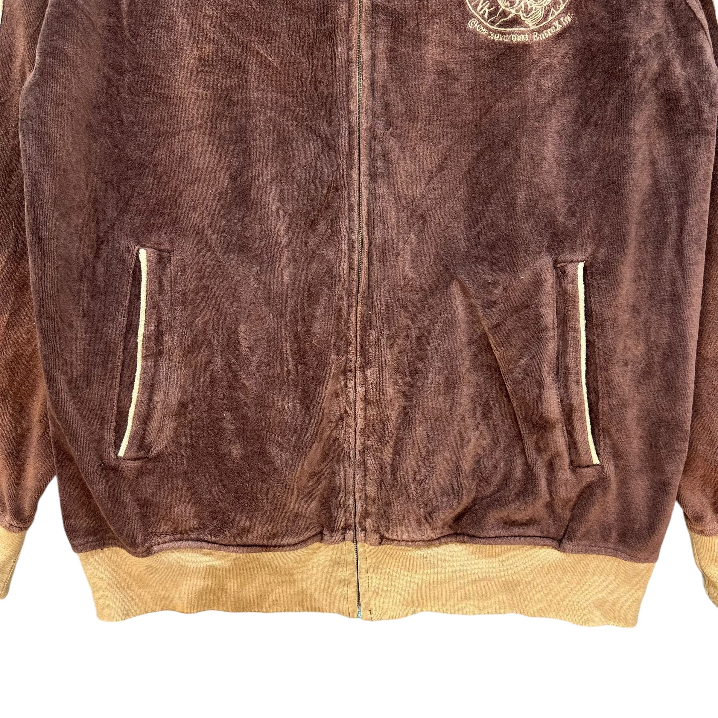 Japanese Brand MISCHIEVOUS EMBROIDERY BIG LOGO VELVET JACKET #8931-040 Size US M / EU 48-50 / 2 - 5 Thumbnail