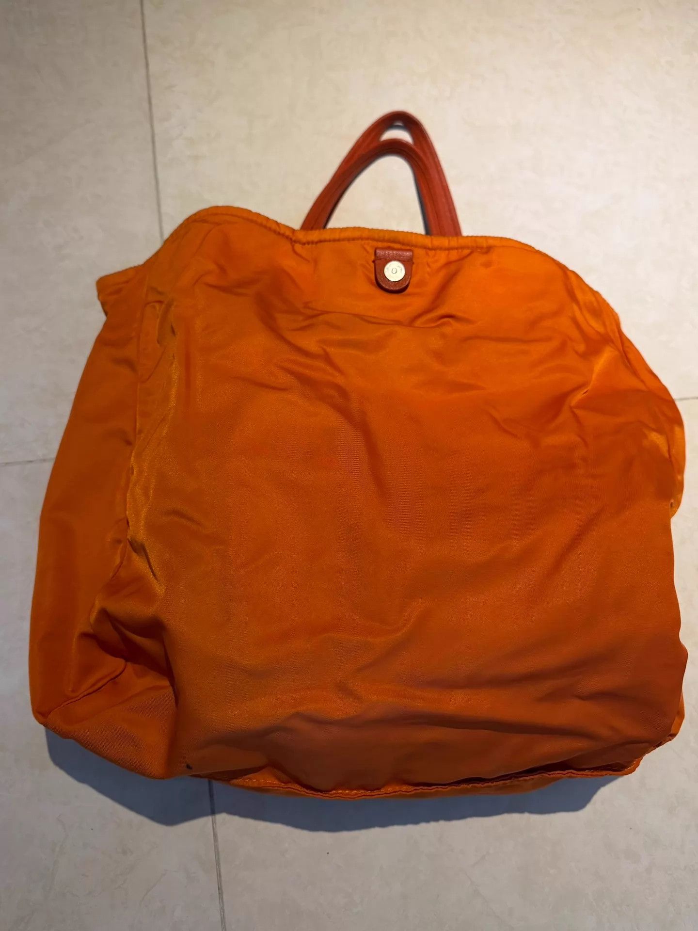 Prada Prada Bicolor Nylon Tote White/Orange Logo Pockets Unisex Size ONE SIZE - 7 Thumbnail