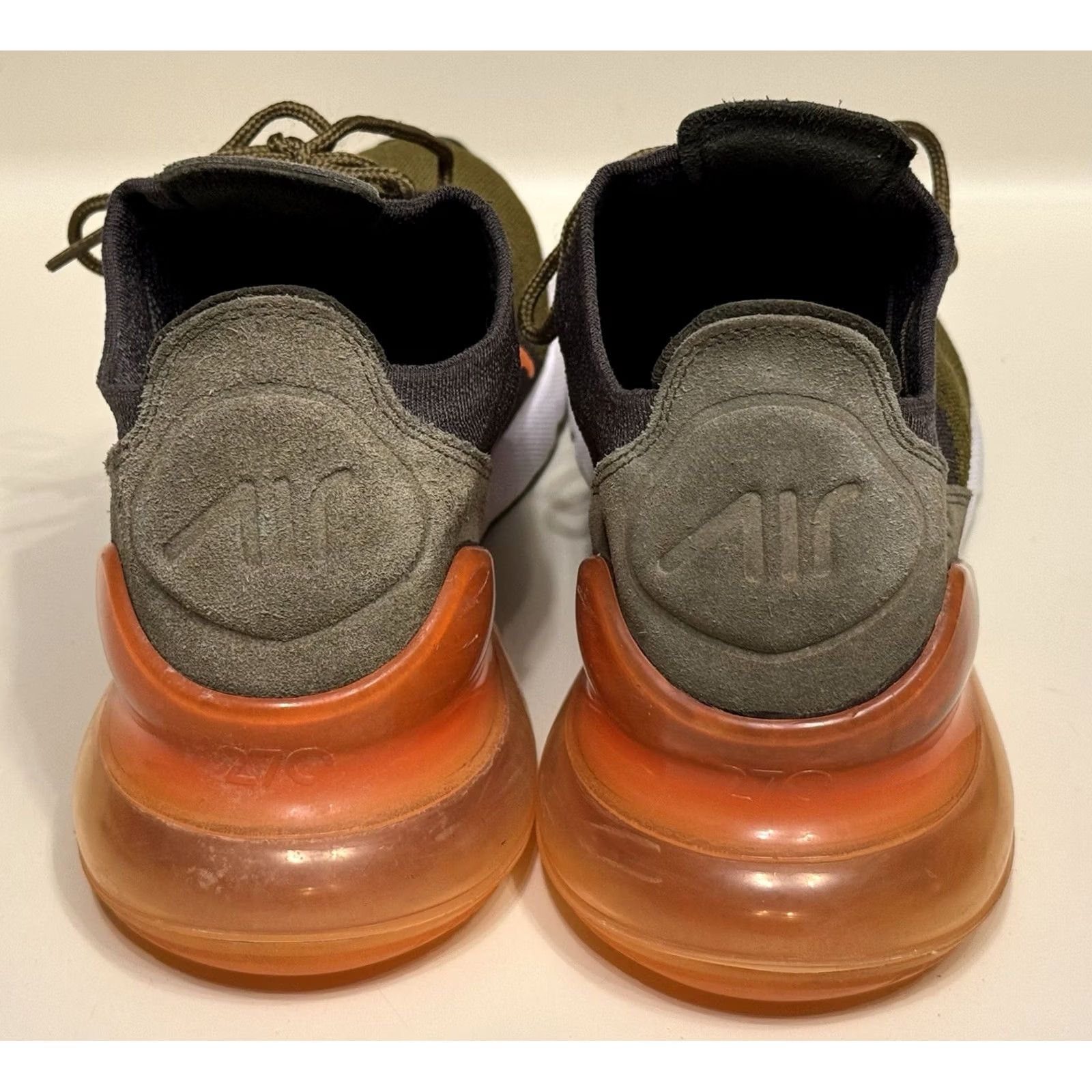 Nike Nike Air Max 270 Flyknit Olive Flak Sneakers 13 M US Size 13 Men Nike Air Max 270 Flyknit Sneakers Olive Flak/Cargo Khaki-Total Orange-Black Size US 12 / EU 45 - 3 Thumbnail