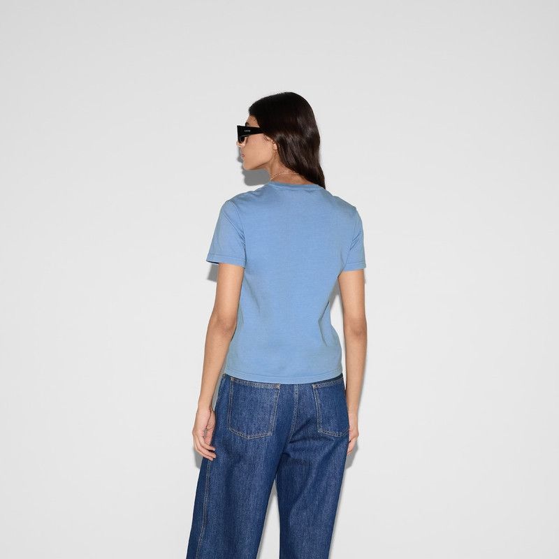 Gucci o1la5ras0526 Embroidered Cotton Jersey Short Sleeve T-Shirt Size S / US 4 / IT 40 - 4 Thumbnail