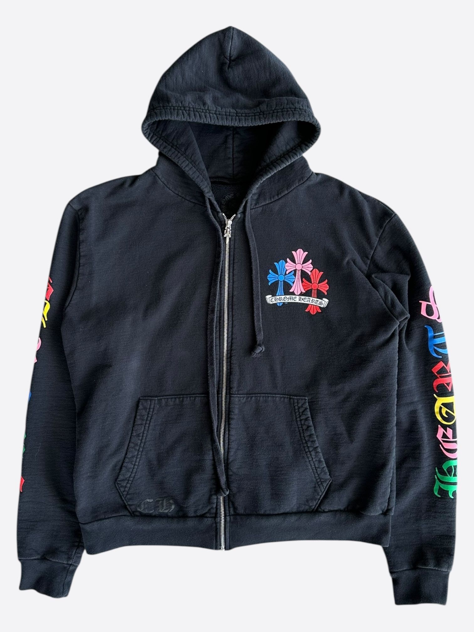 パーカー・フーディ Chrome Hearts / Multi Color Cross Cemetery Hoodie Black Chrome Hearts Multi Color Cross Cemetery Hoodie Black