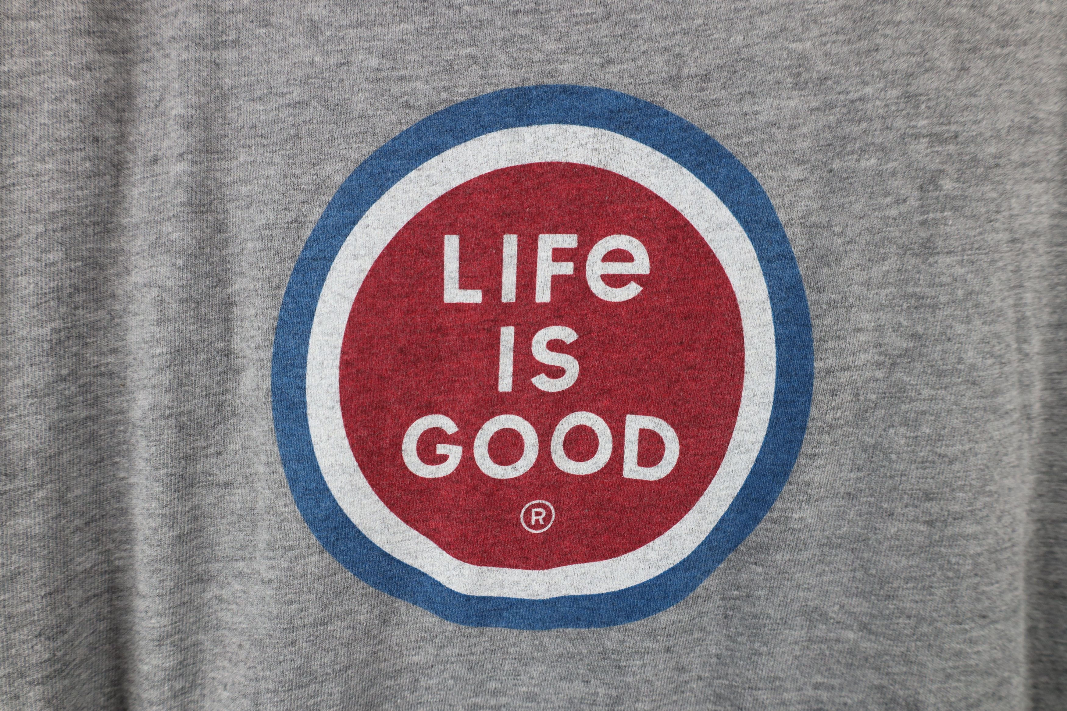 Life is Good × Vintage Life Is Good Bullseye Short Sleeve T-Shirt Heather Gray Size US XXL / EU 58 / 5 - 6 Thumbnail