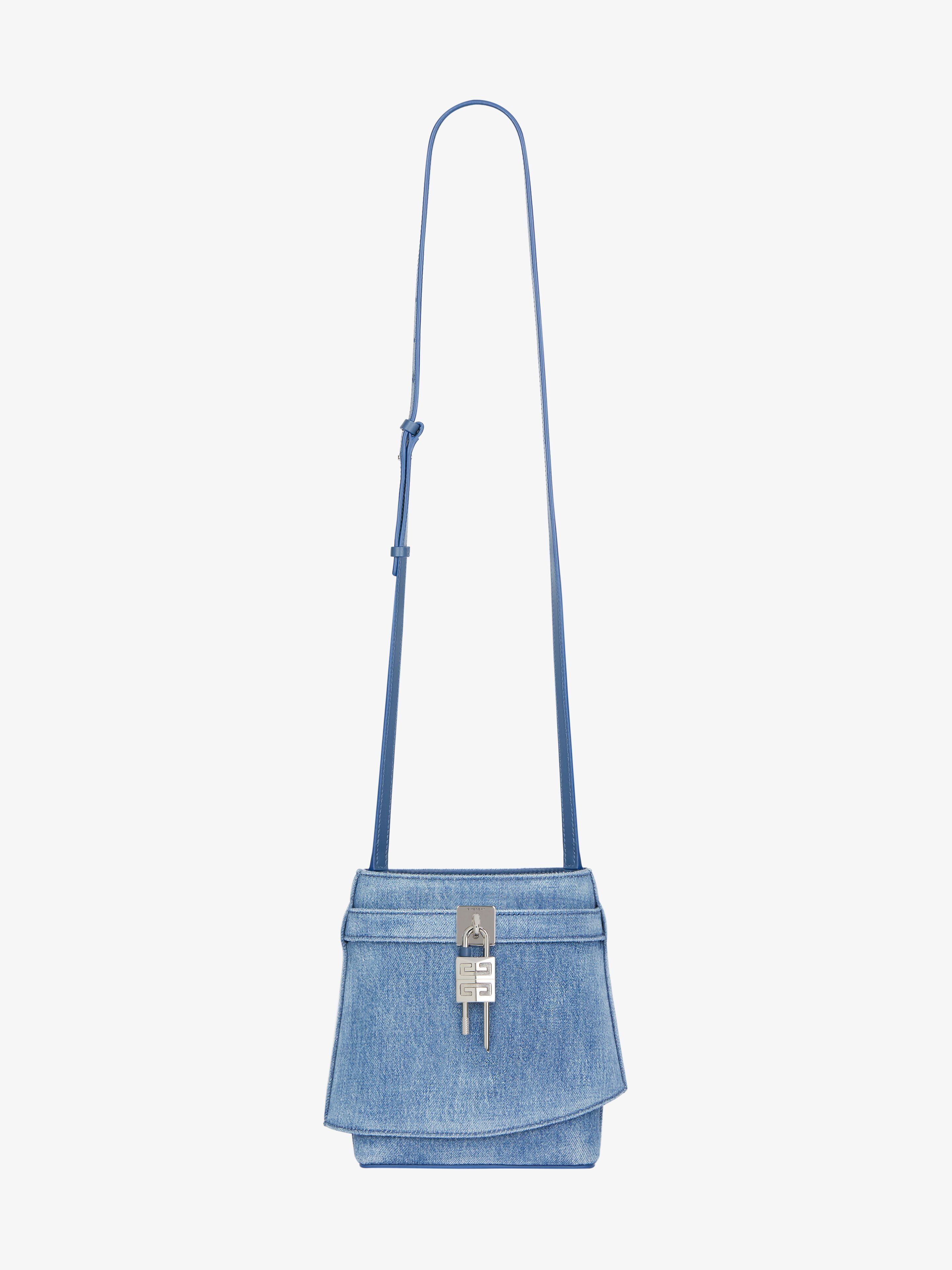 Givenchy o1srvl11e0925 Size: OS / Shark Lock Bucket Bag Washed Denim Size ONE SIZE - 3 Thumbnail