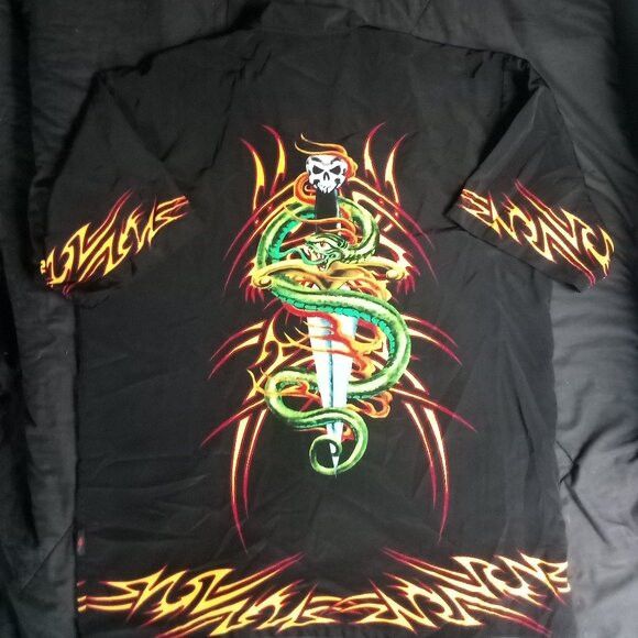 Dragonfly Vintage Y2K Dragonfly Skulls Snakes Dagger Tribal Shirt Size US XL / EU 56 / 4 - 7 Thumbnail