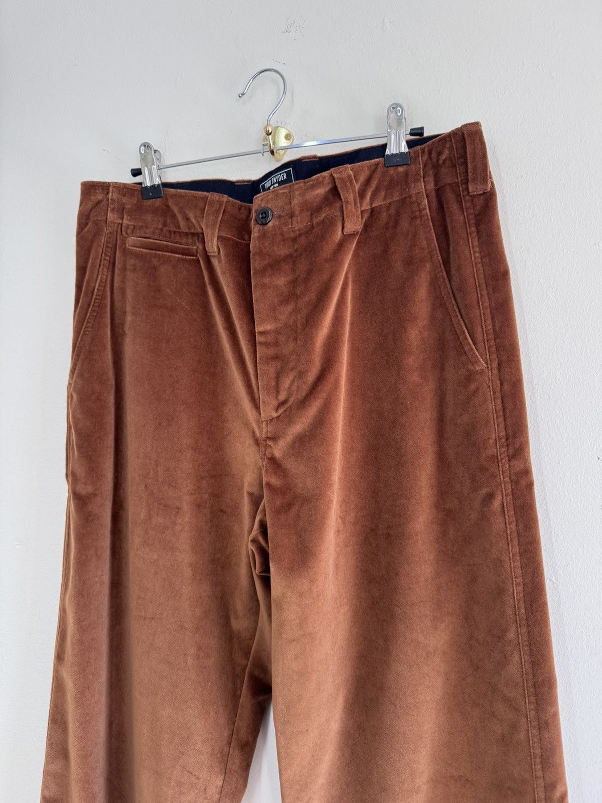 Todd Snyder Todd Snyder Caramel Velour Pants Sample Size 32x34 Size US 32 / EU 48 - 2 Thumbnail