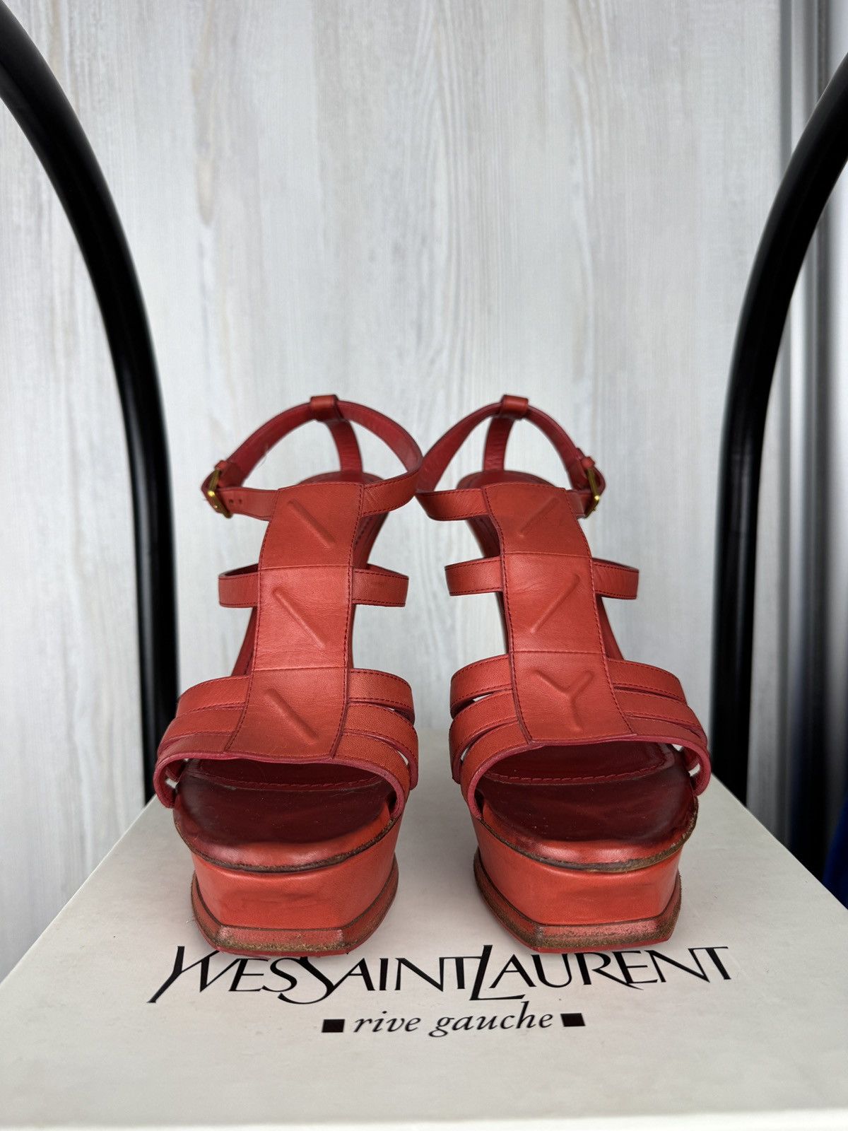Yves Saint Laurent Yves Saint Laurent Rive Gauche Riveg 105 Platform Sandals Size US 9.5 / IT 39.5 - 3 Thumbnail