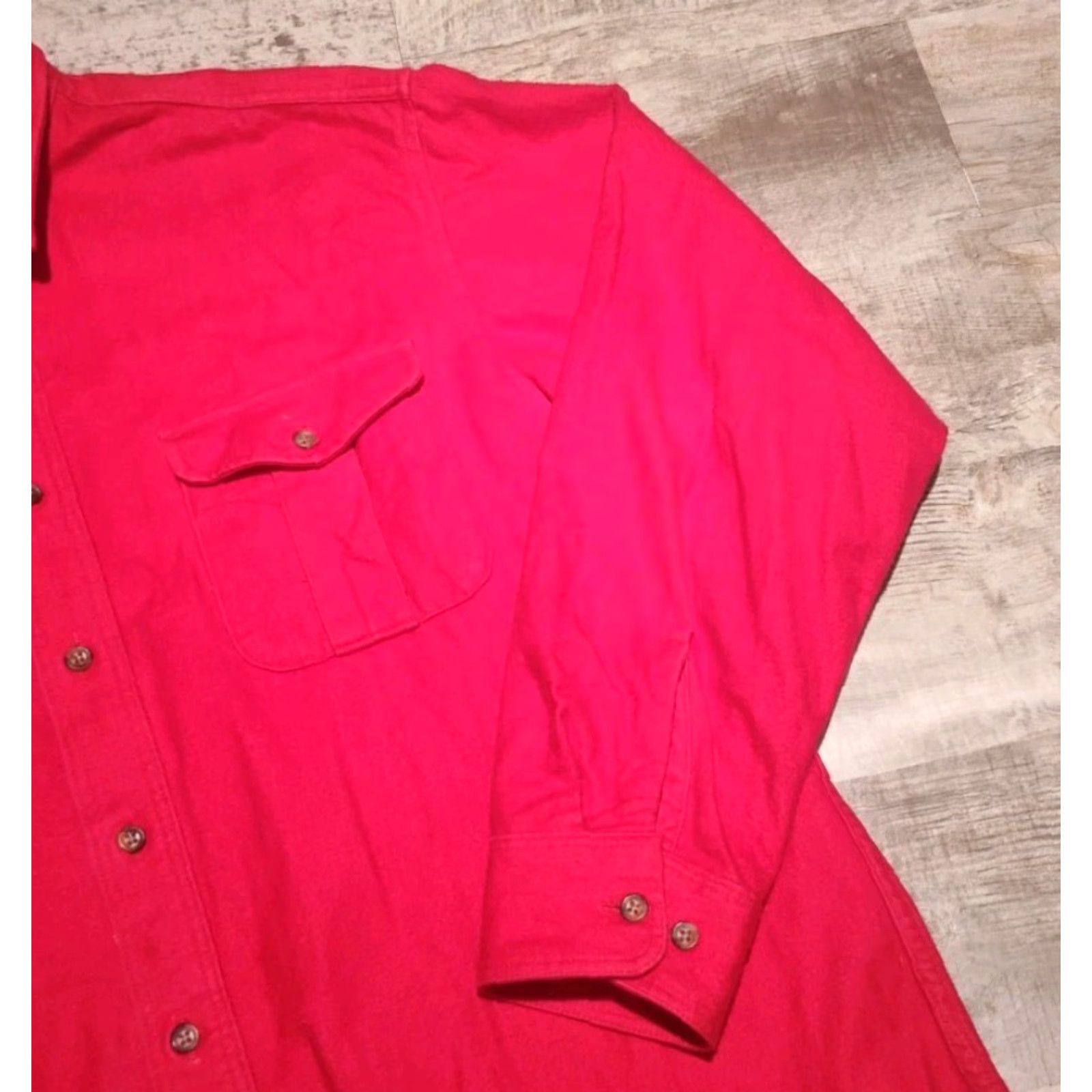 Eddie Bauer VINTAGE Eddie Bauer Men’s XL Button-Down Shirt Red 90s Flannel Casual Made in USA Size US XL / EU 56 / 4 - 3 Thumbnail