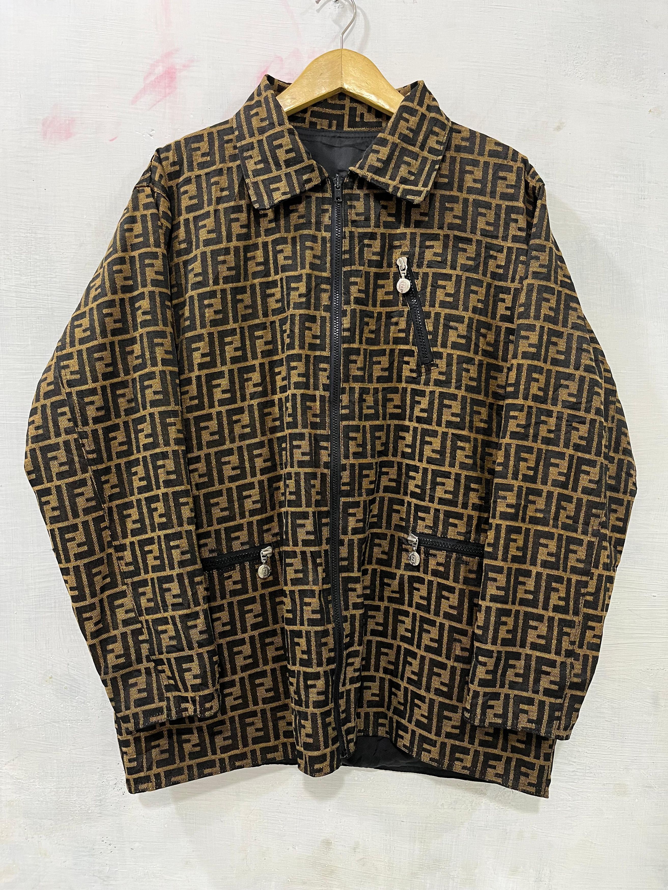 Fendi Vintage Fendi Zucca Reversible Jacket Size US L / EU 52-54 / 3 - 1 Thumbnail