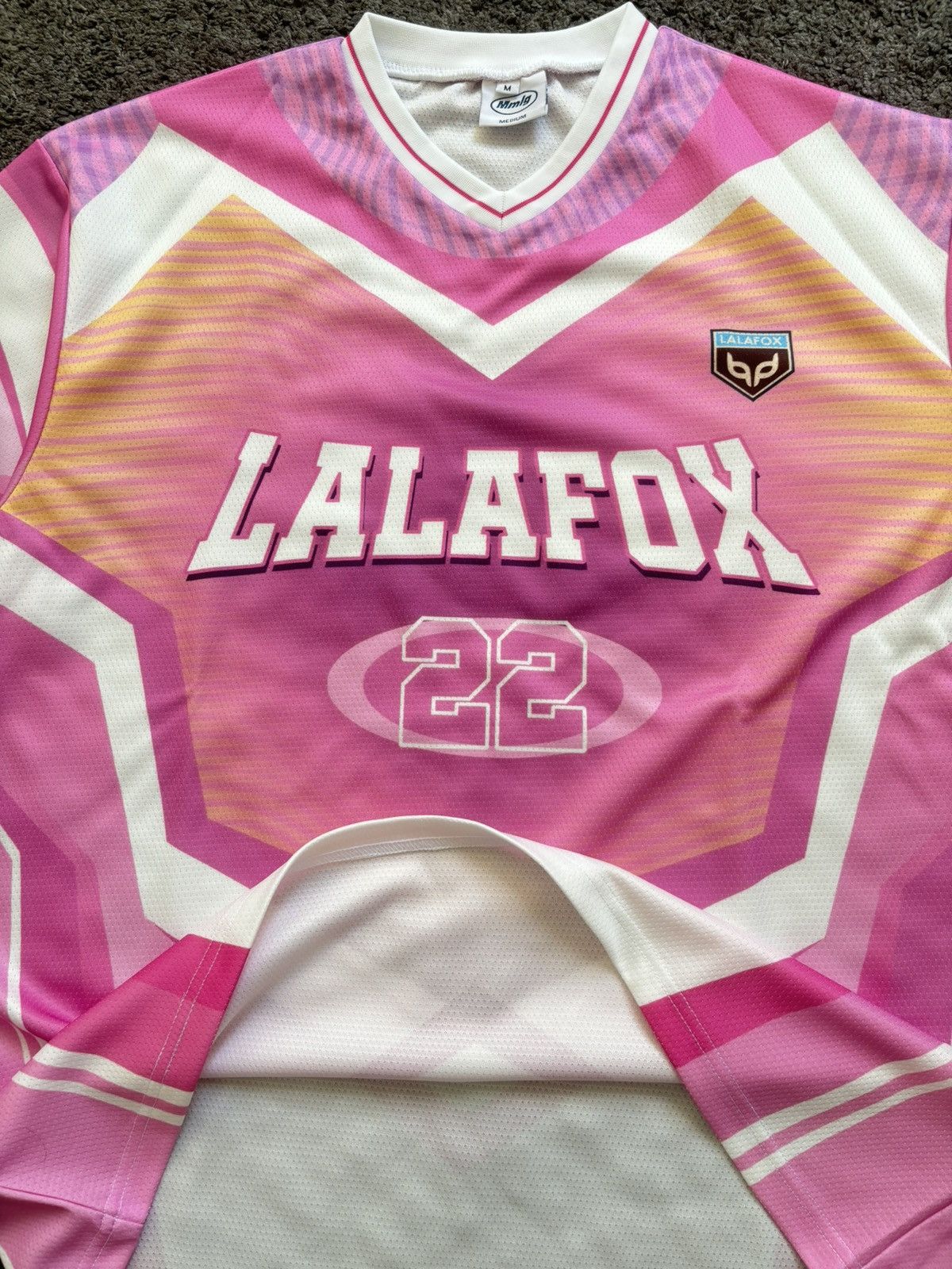 Japanese Brand Lalafox pink 22 streetwear unisex long sleeves jersey tee Size US M / EU 48-50 / 2 - 11 Thumbnail
