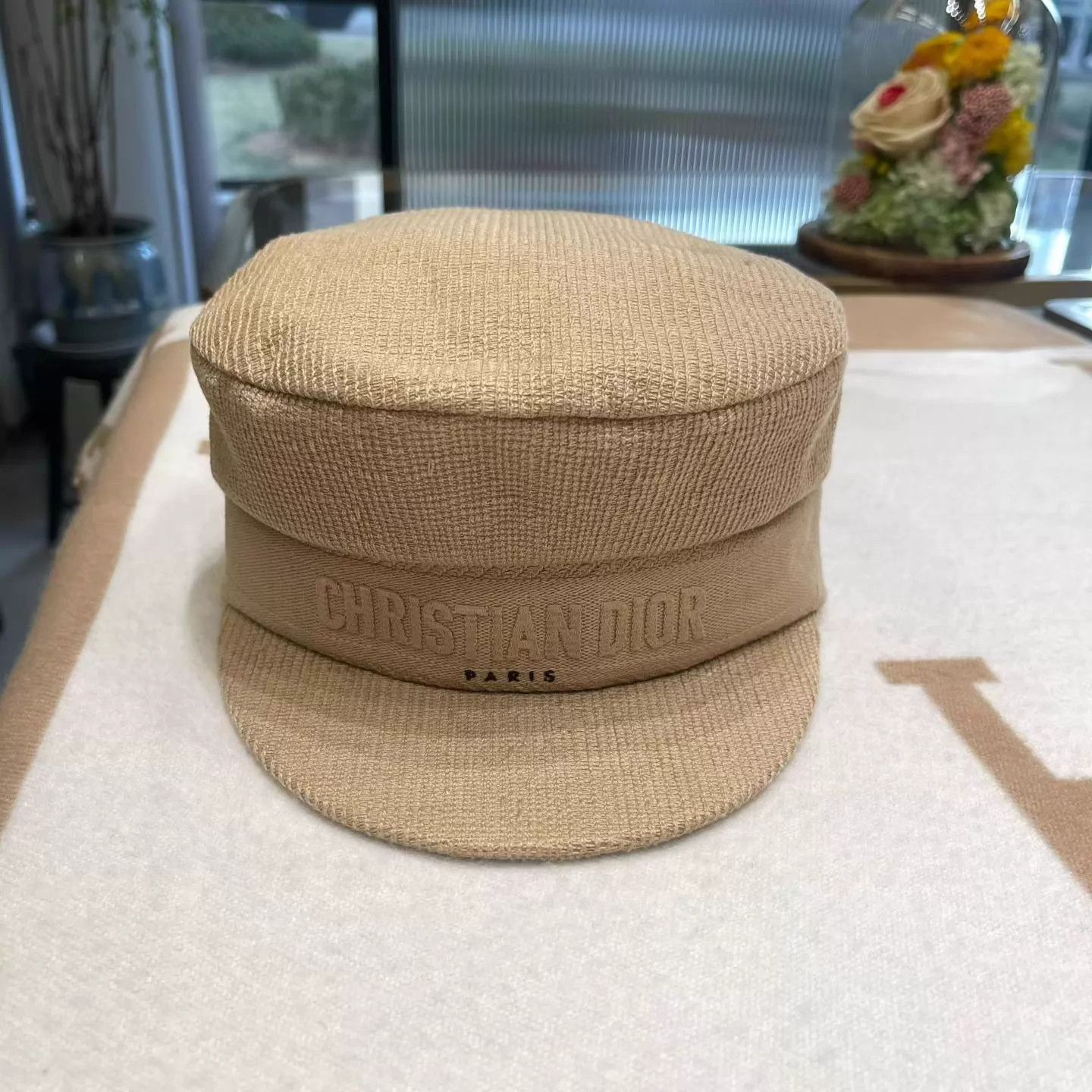 Dior Dior Cotton Logo Newsboy Cap 57cm Like New AK884 Size ONE SIZE - 3 Thumbnail