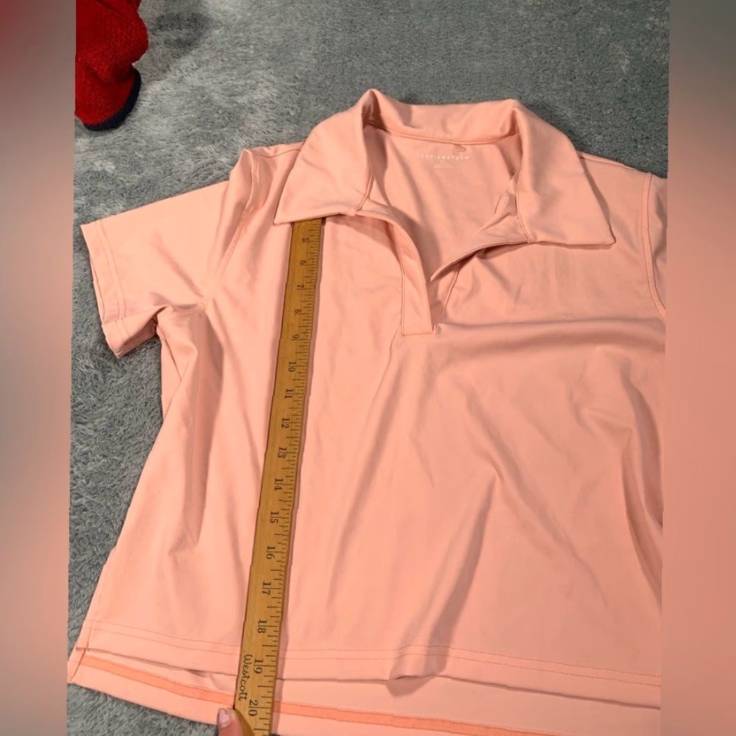TravisMathew Travis Mathew polo cropped small Women T-Shirt S Orange Golf Polo Shirt Cropped Small Women's Travis Mathew Orange Polo T-Shirt Size S / US 4 / IT 40 - 6 Thumbnail