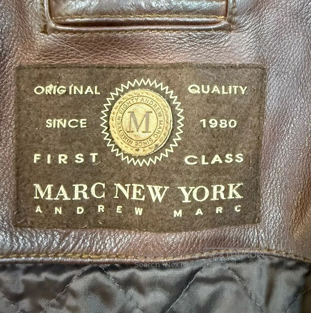 Andrew Marc Stylish Men's Leather Flight Jacket. Size US L / EU 52-54 / 3 - 4 Thumbnail