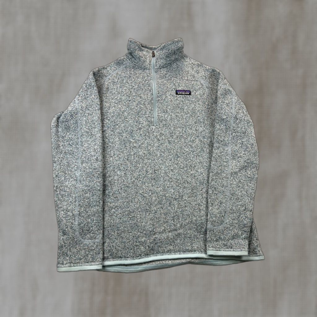 Patagonia Patagonia Sweater Pullover Women's L Blue 1/4 Zip Fleece Long Sleeve Regular Winter Fall Spring Size L / US 10 / IT 46 - 1 Thumbnail