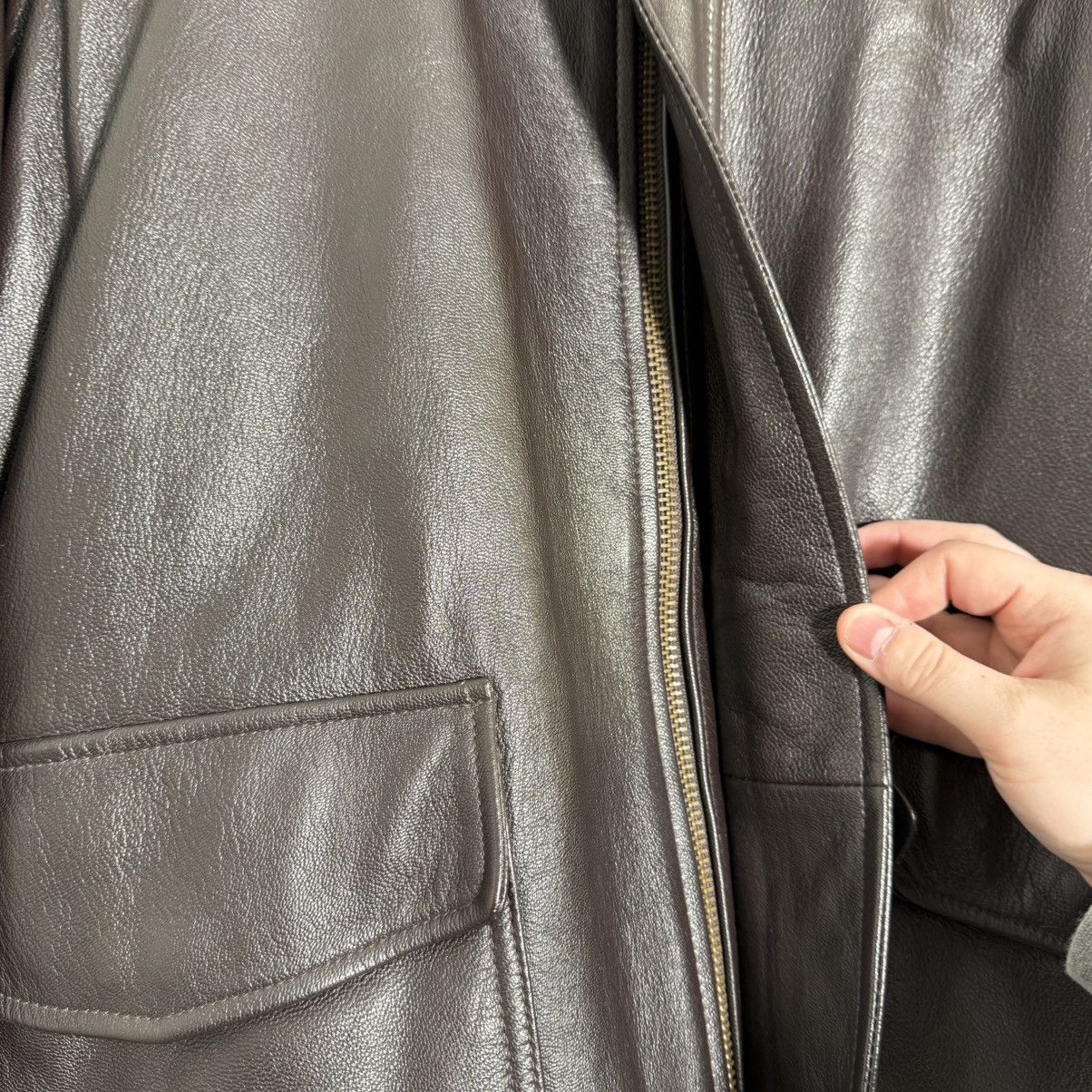 L.L. Bean Vintage LL Bean A2 Leather Flight Jacket Black Rare Sz Large Size US L / EU 52-54 / 3 - 7 Thumbnail