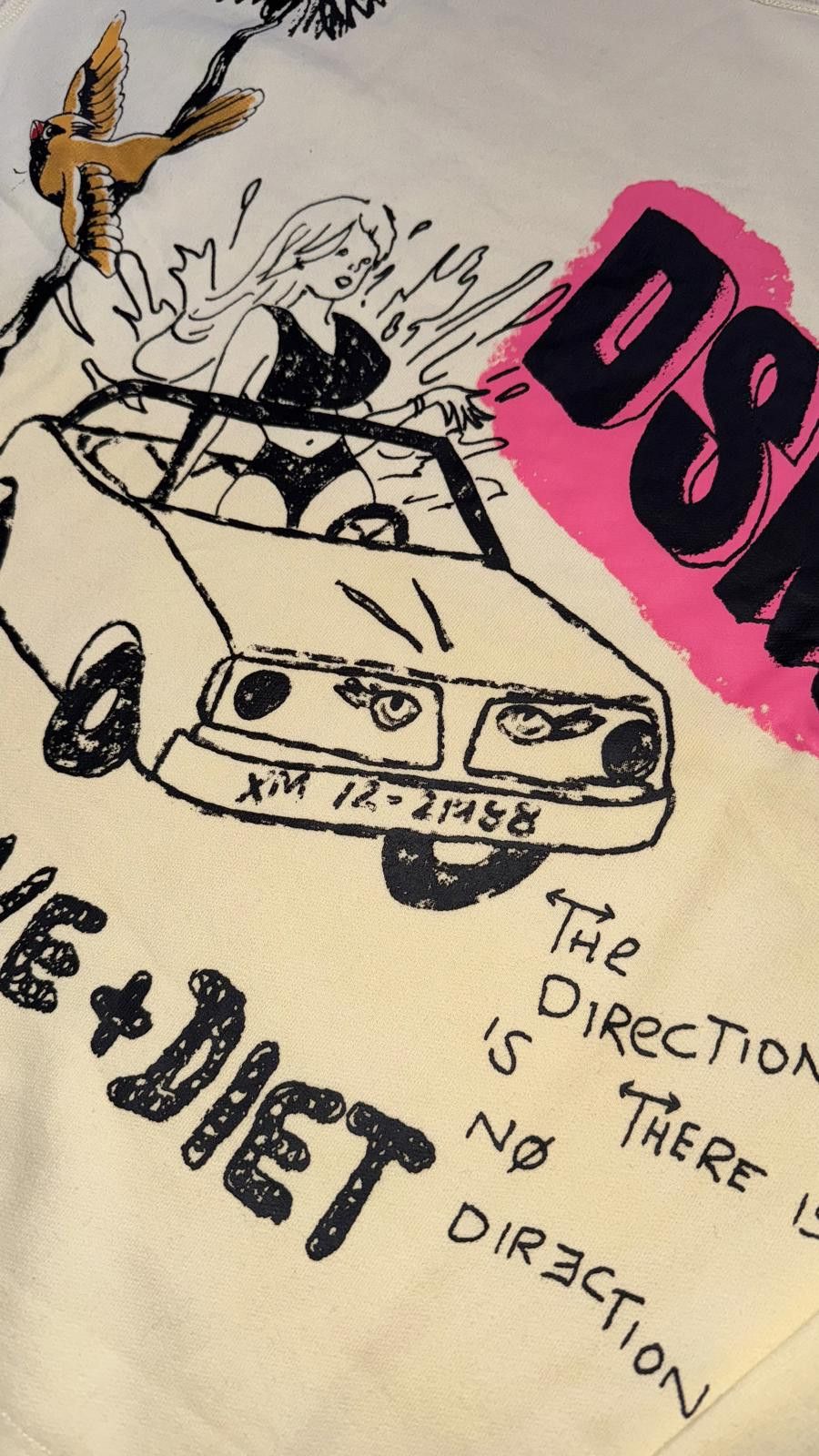 Other Diet Starts Monday SL&D Antique White Crewneck Size US XXL / EU 58 / 5 - 2 Thumbnail