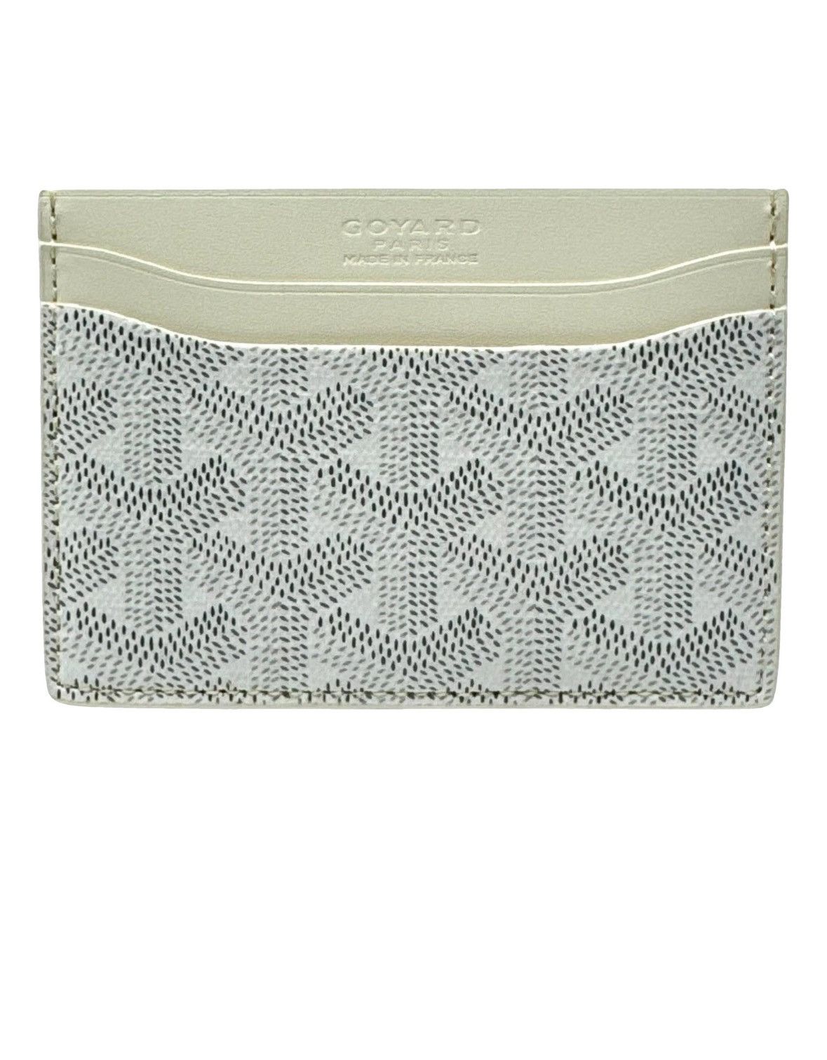 希少品◆入手困難♪【GOYARD】Malesherbes card holder ホワイト Goyard White Goyardine Canvas And Chevroches Calfskin Anjou