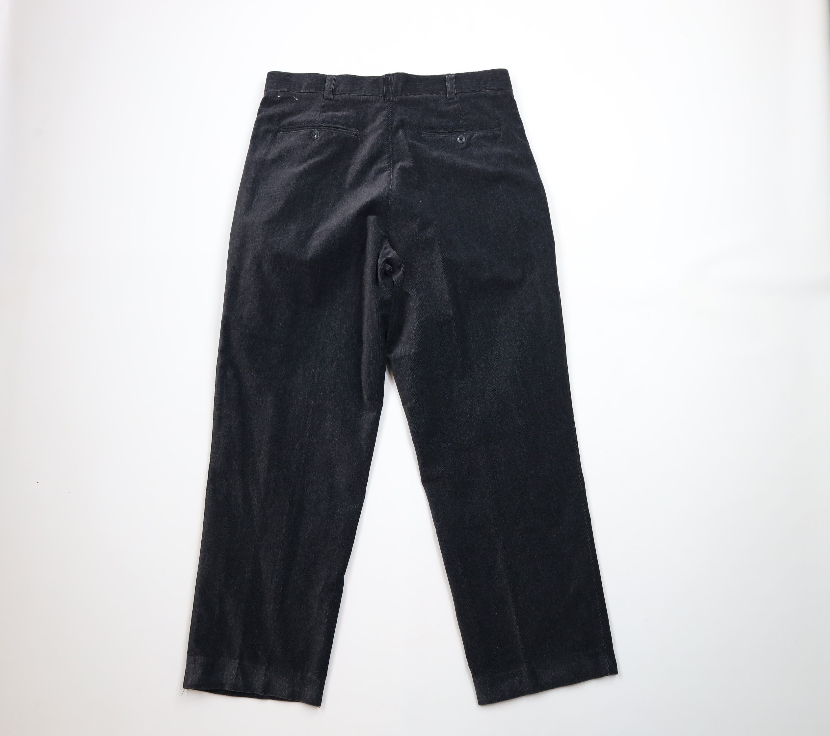 Vintage Vintage 90s Streetwear Corduroy Pleated Chino Pants Gray Size US 34 / EU 50 - 9 Thumbnail