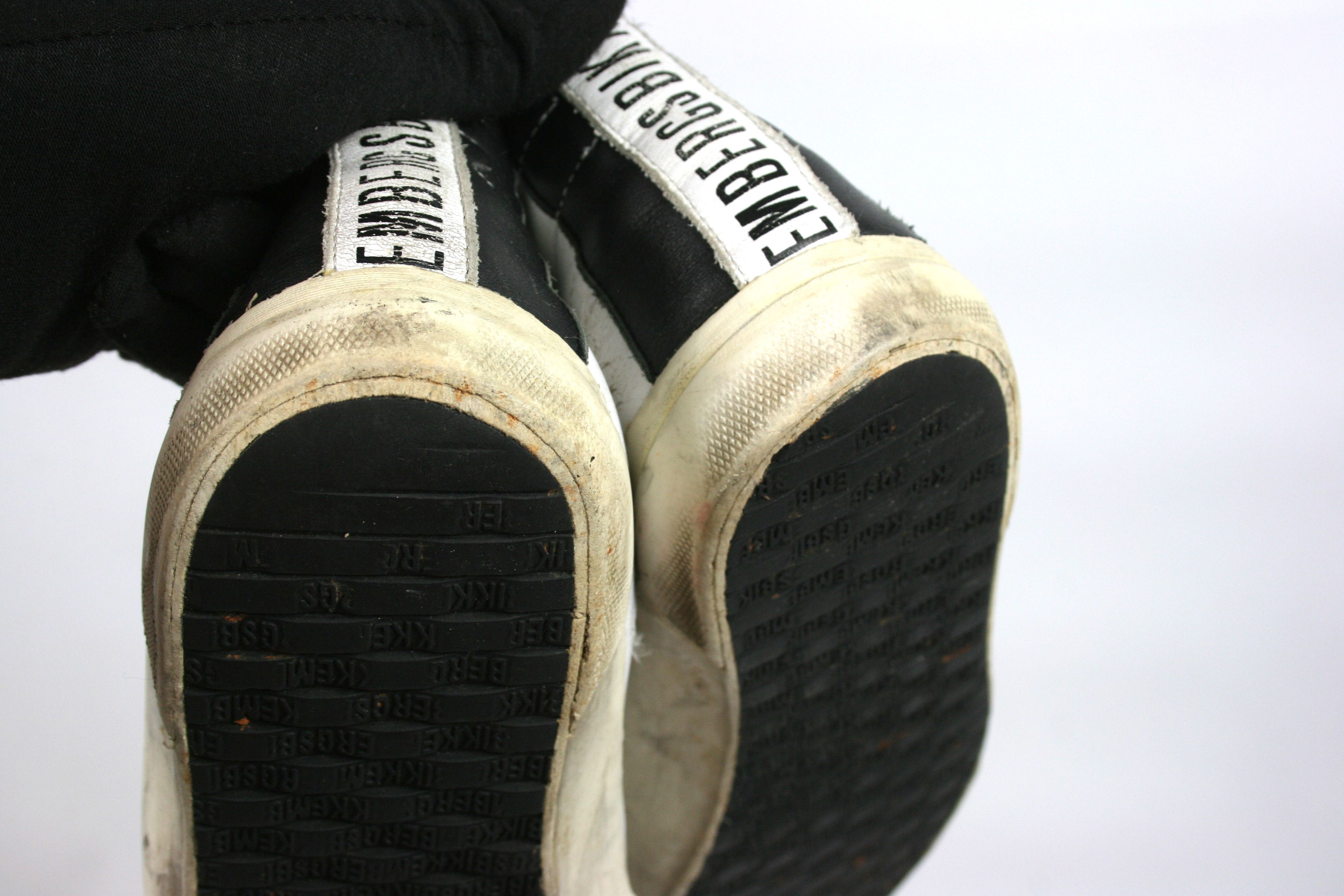 Dirk Bikkembergs Distressed Rubber Zipped High Top Sneakers Size US 8 / EU 41 - 13 Thumbnail