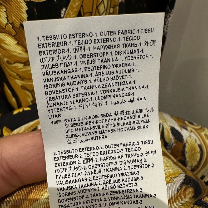 Versace Versace Baroque silk long-sleeved shirt Size US XS / EU 42 / 0 - 8 Thumbnail