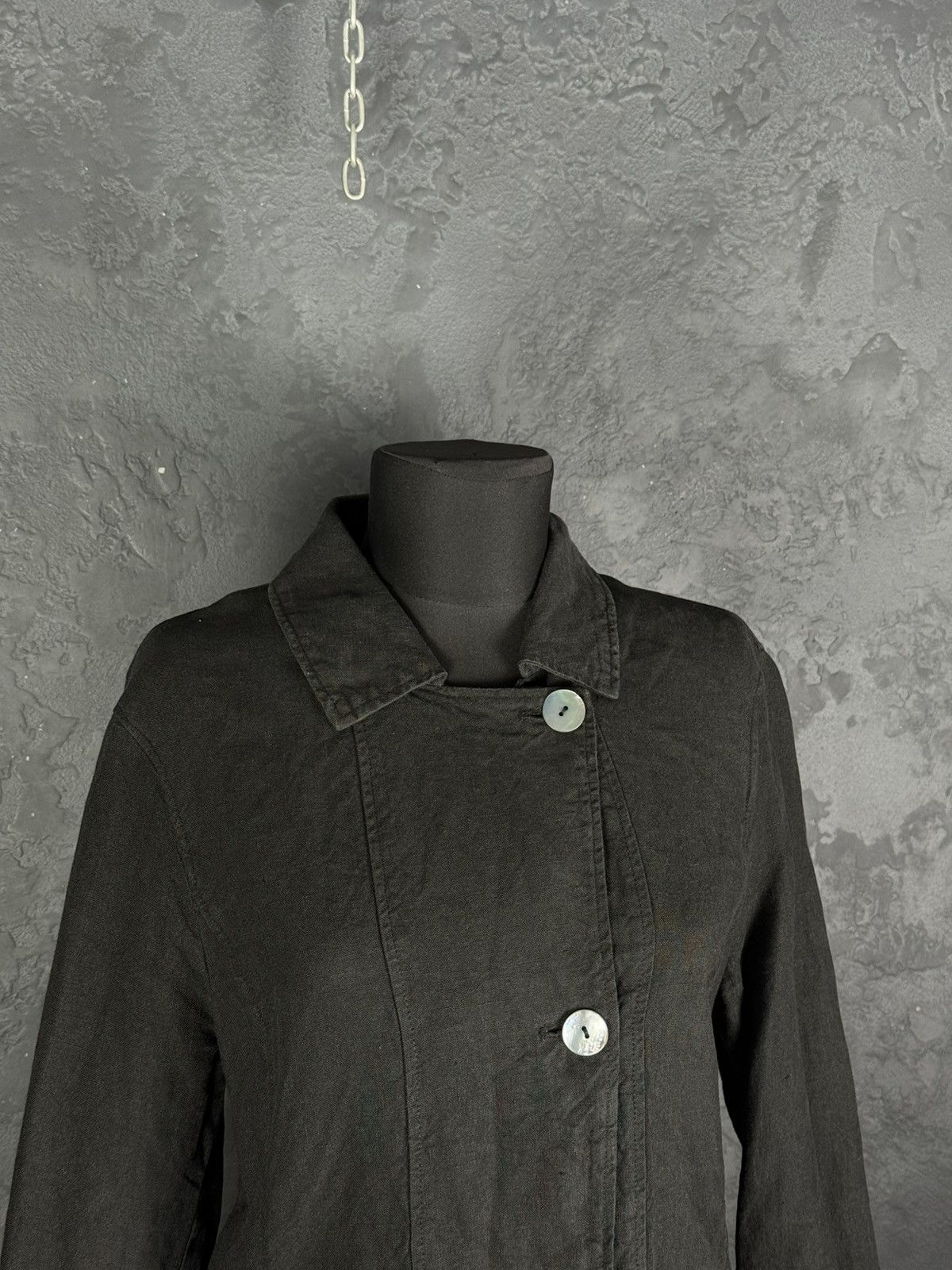 OSKA OSKA Black Light Linen Twill Button Front Jacket Sz1 Regular Size S / US 4 / IT 40 - 3 Thumbnail