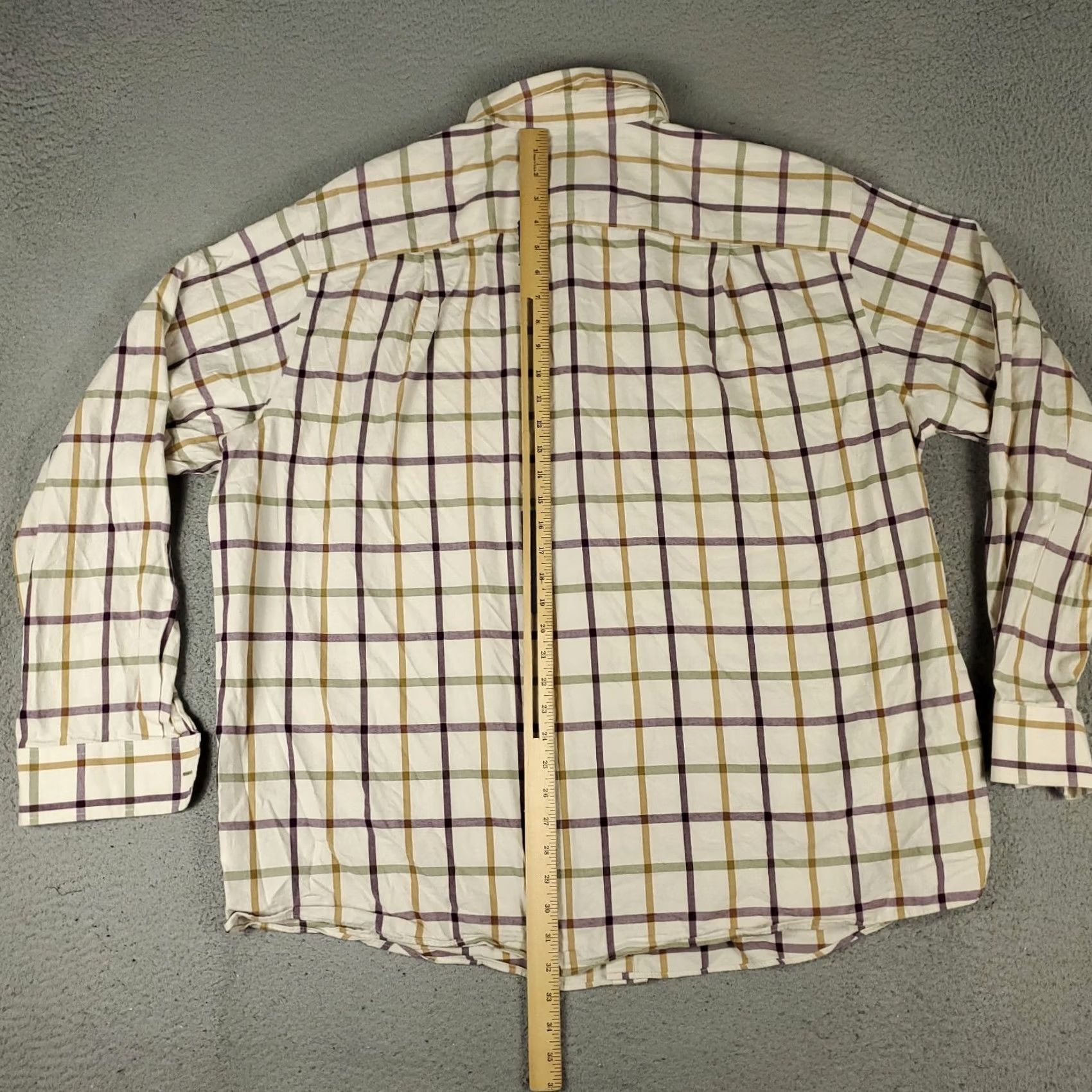 UNTUCKit UNTUCKit Shirt Mens 3XL Beige Size 3XLT Check Casual Button Long Sleeve Size US XXL / EU 58 / 5 - 3 Thumbnail