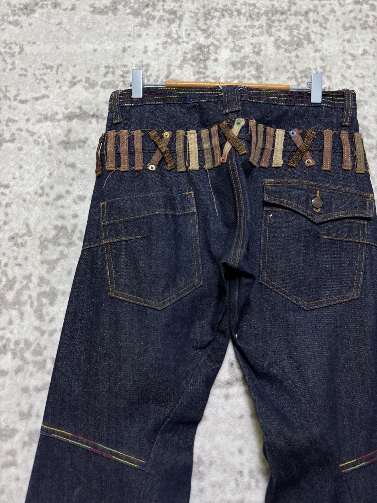 If Six Was Nine Japanese Archive BreathMINt Double Waist Punk Denim Pants Size US 31 - 10 Thumbnail