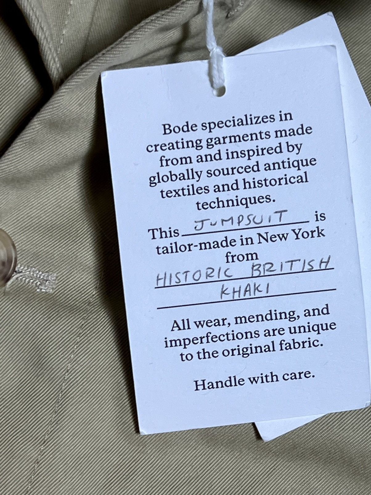 Bode New 1 of 1 Historic British Khaki Belted Jumpsuit Coverall Size US 36 / EU 52 - 18 Thumbnail
