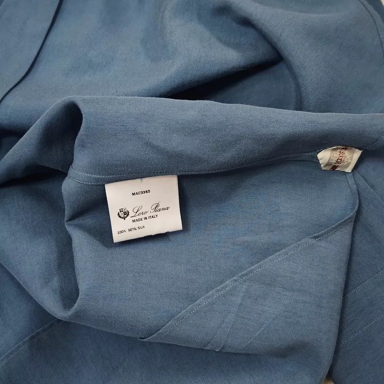 Loro Piana LORO PIANA 100% silk shirt + show jeans Size US XL / EU 56 / 4 - 6 Thumbnail