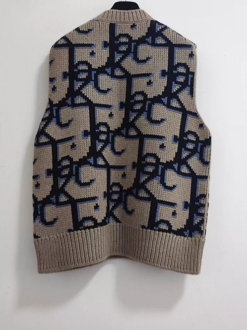 Dior Dior Co-branded Logo pattern cashmere knitted vest Size US S / EU 44-46 / 1 - 2 Thumbnail