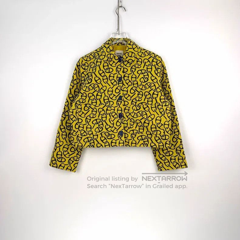 Hermes Hermes Yellow logo shirt Size XS / US 0-2 / IT 36-38 - 3 Thumbnail