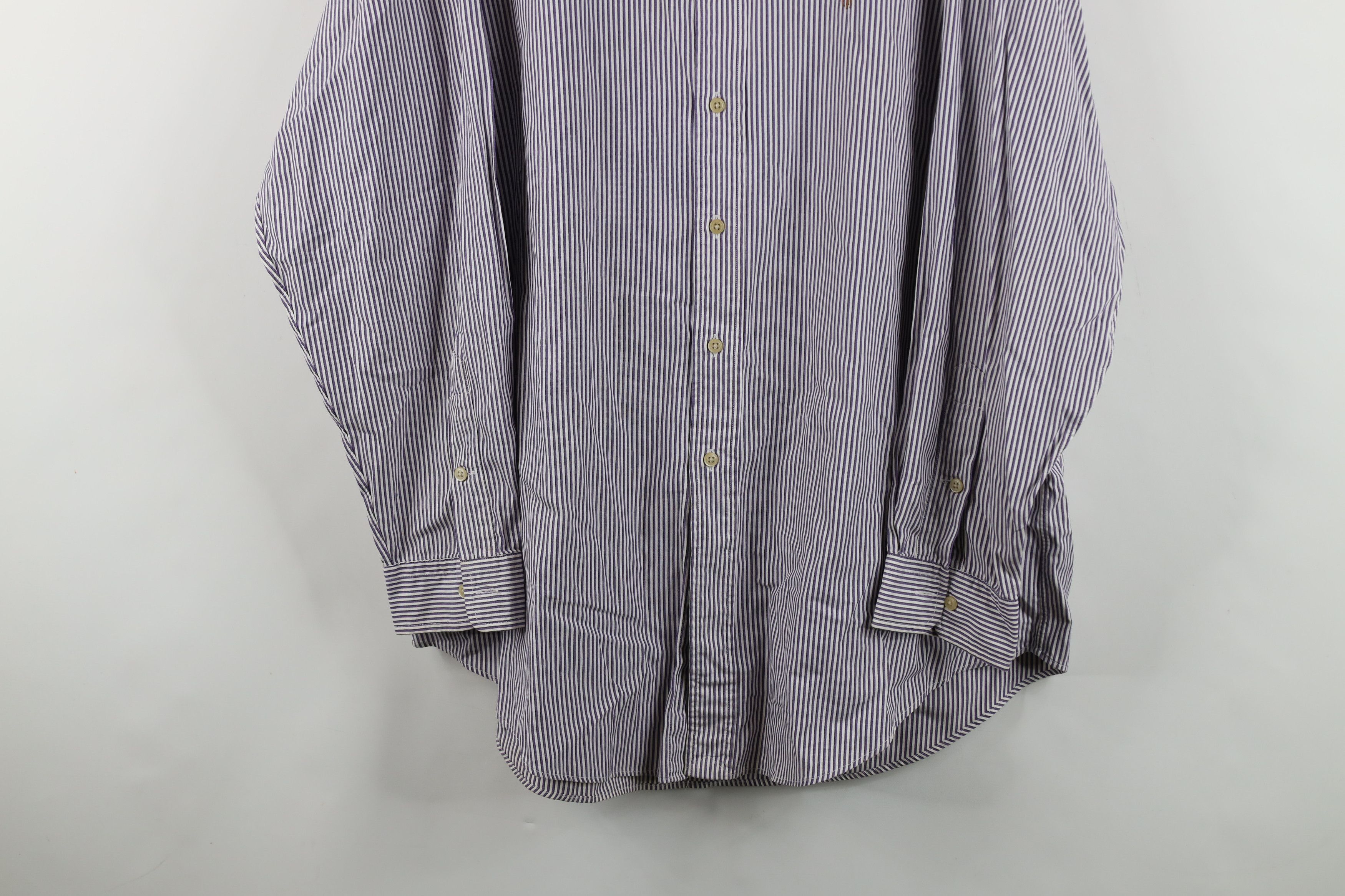 Ralph Lauren Vintage 90s Ralph Lauren Yarmouth Striped Button Down Shirt Size US L / EU 52-54 / 3 - 3 Thumbnail