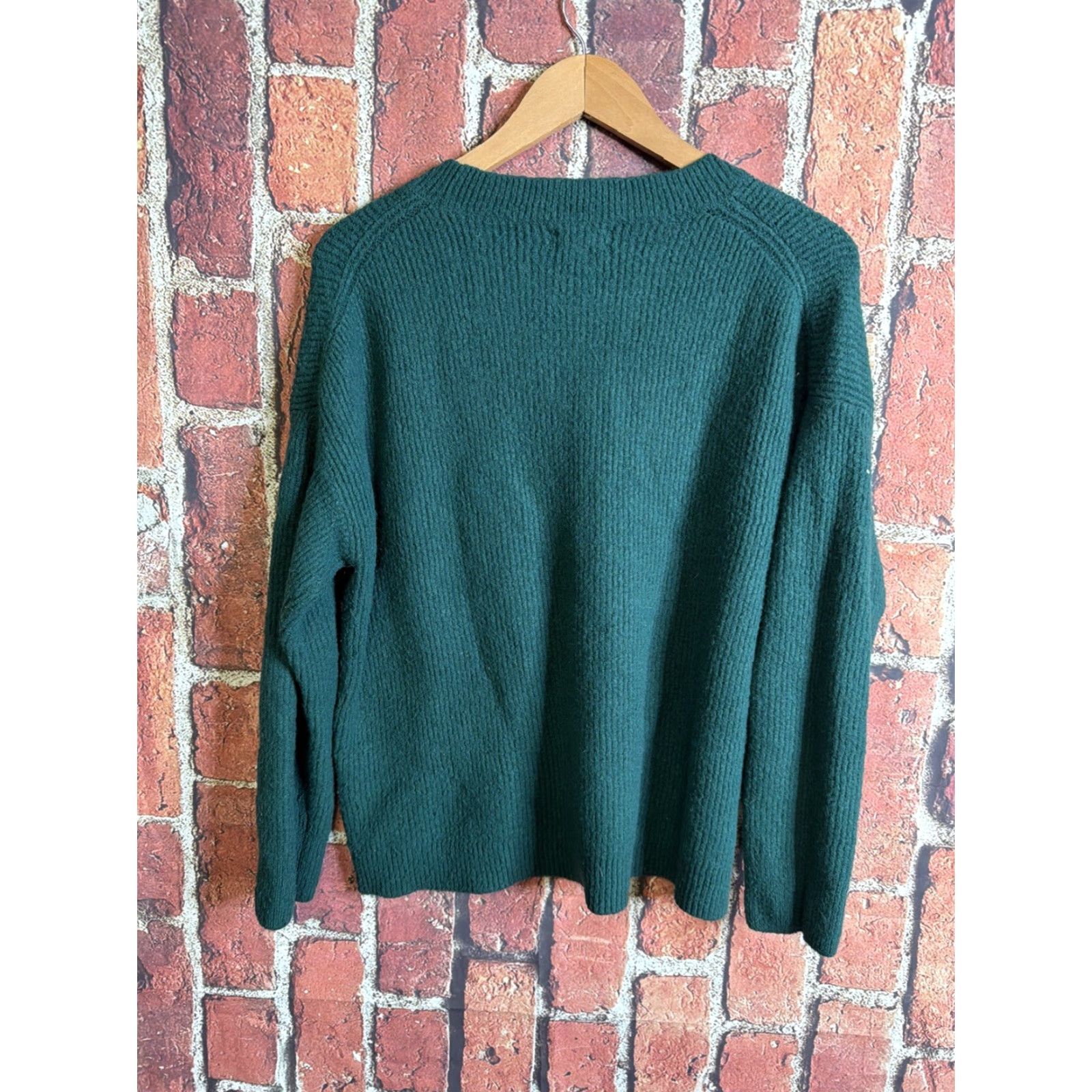 J.Crew J. Crew Sweater Women M Green Wool Blend Crew Neck Casual Pullover Lightweight Stretch Regular 90s? Size M / US 6-8 / IT 42-44 - 3 Thumbnail