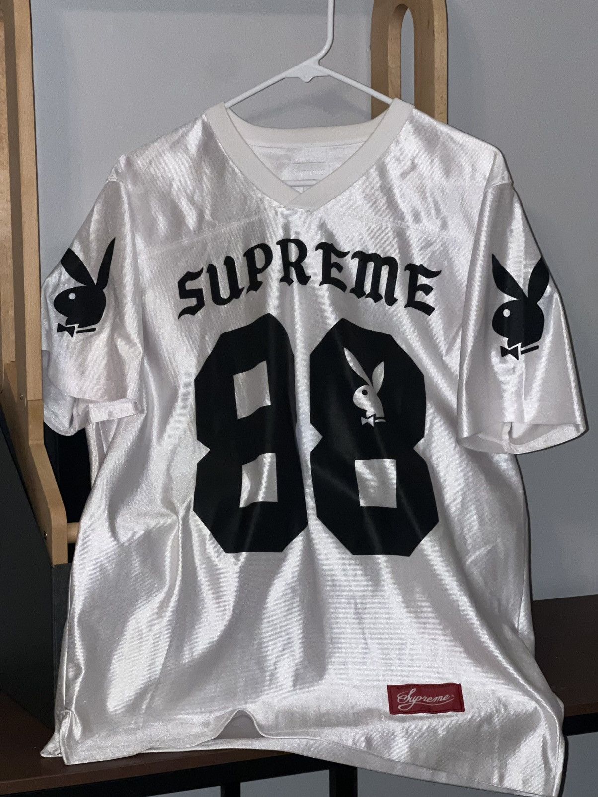 Playboy × Supreme Supreme x Playboy SS14 Jersey in white | Grailed