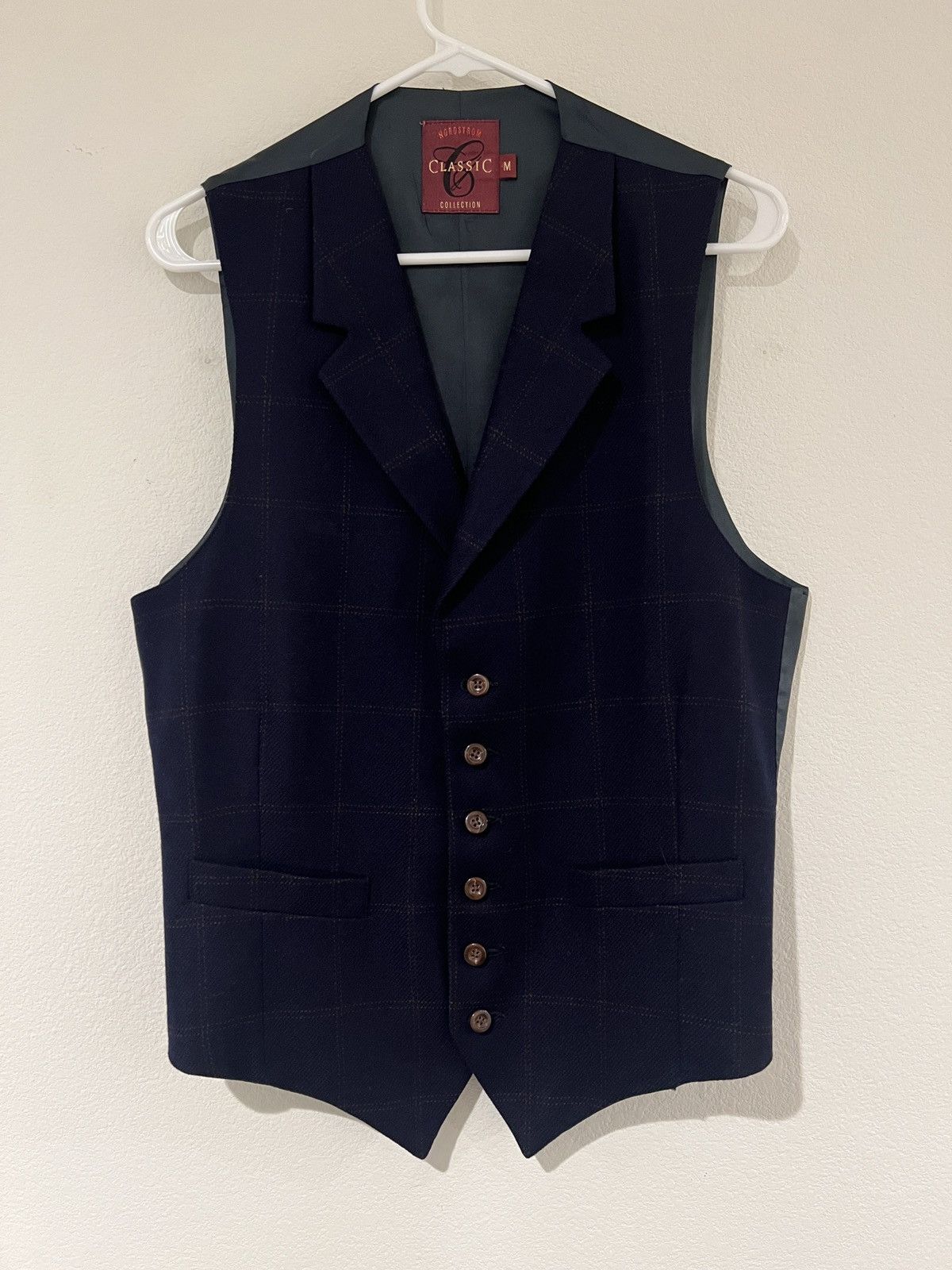 image of Striped Vintage Nordstrom Vest in Navy, Men's (Size Medium)