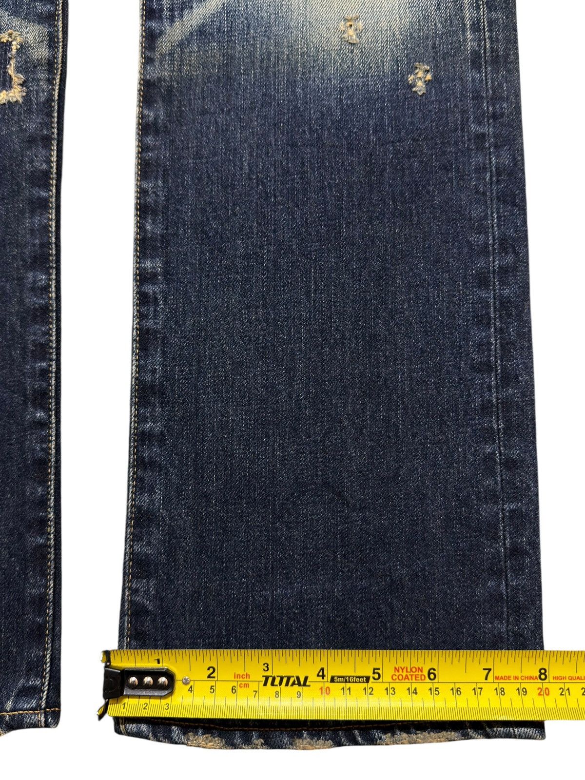 Eternal Vintage 90s Japan Eternal Faded Wash Distressed Sashiko Boro Size US 31 - 15 Thumbnail