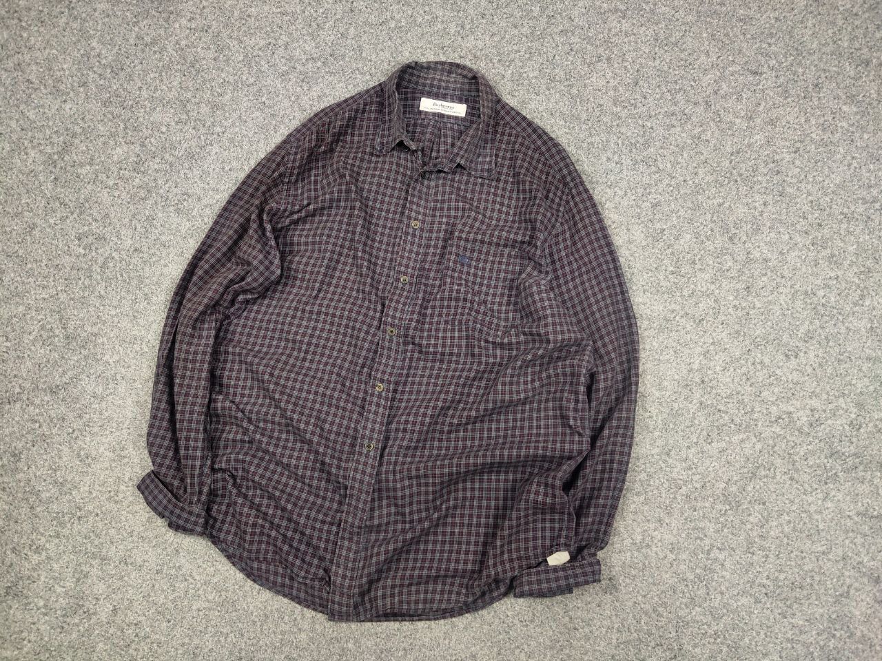 Burberry Vintage 90's Burberry London Nova Check Dark Button Shirt Size US XL / EU 56 / 4 - 3 Thumbnail